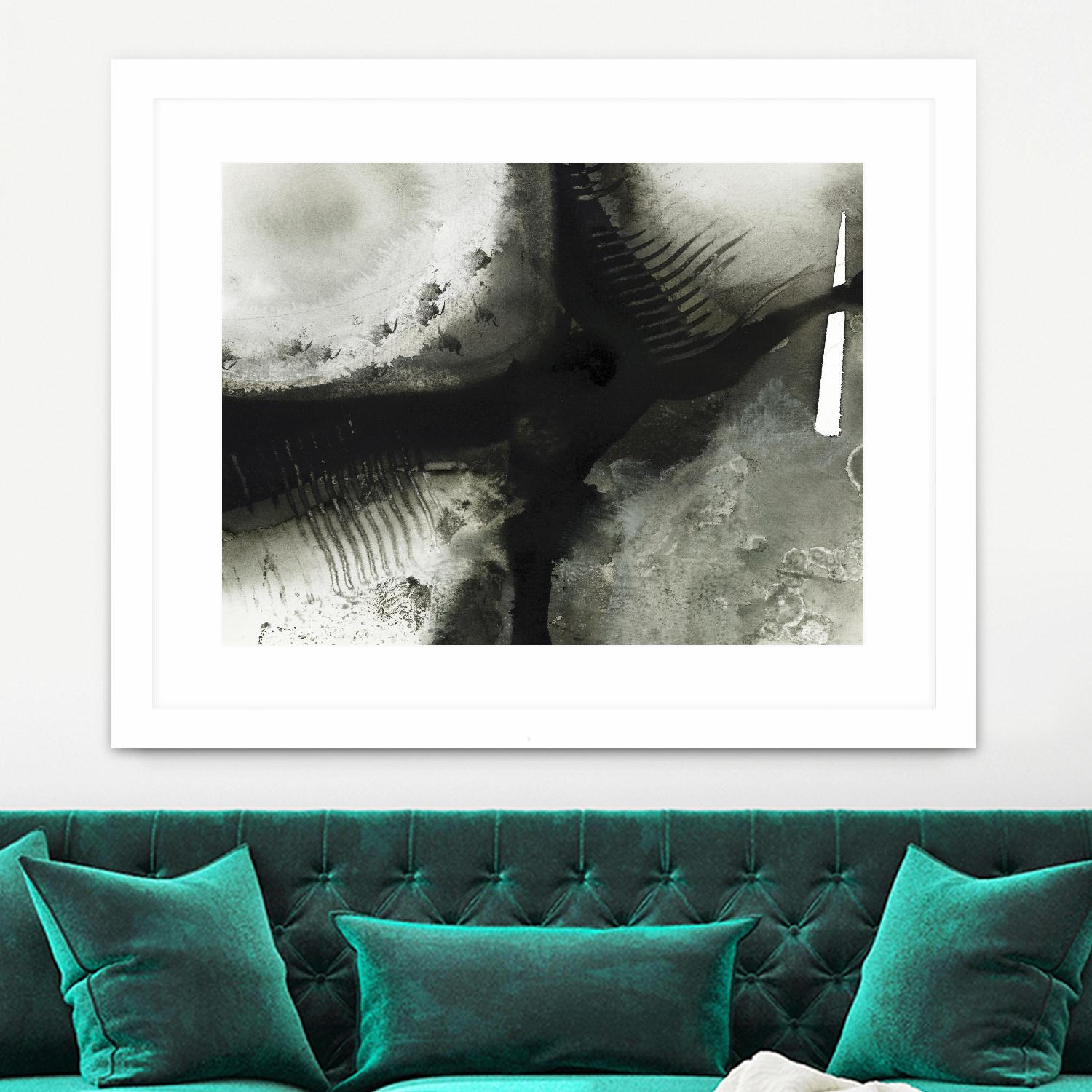 Midnight Abstract V by Bianka Guna on GIANT ART - grey abstract