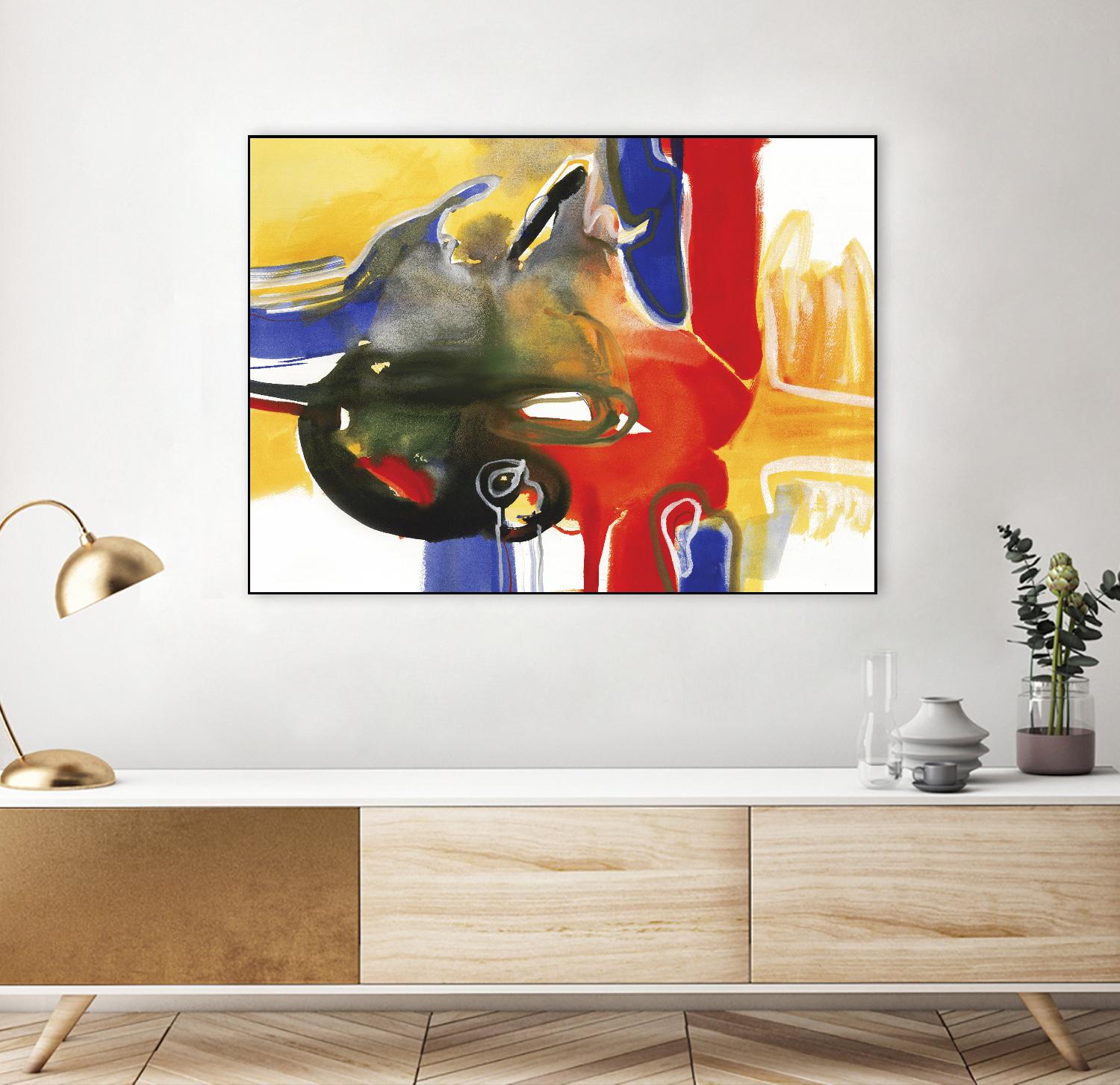 Drama III by Bianka Guna on GIANT ART - yellow abstract