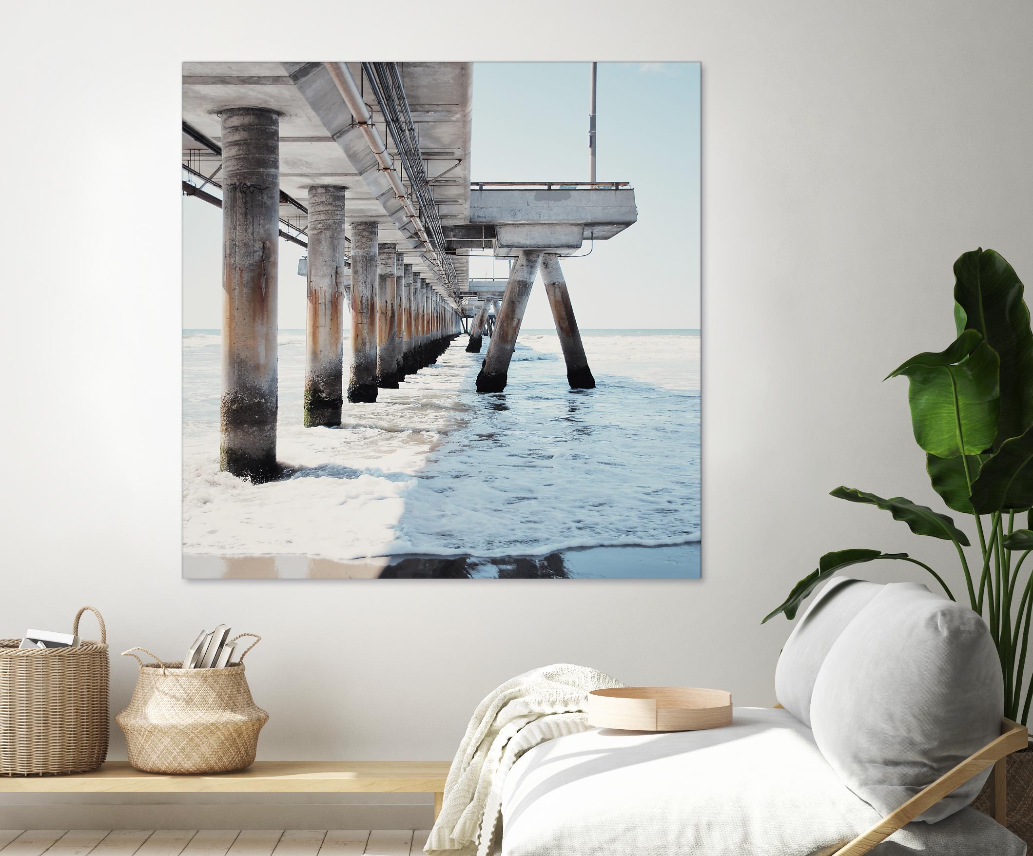 Under the Pier I by Natasia Cook on GIANT ART - blue sea scene