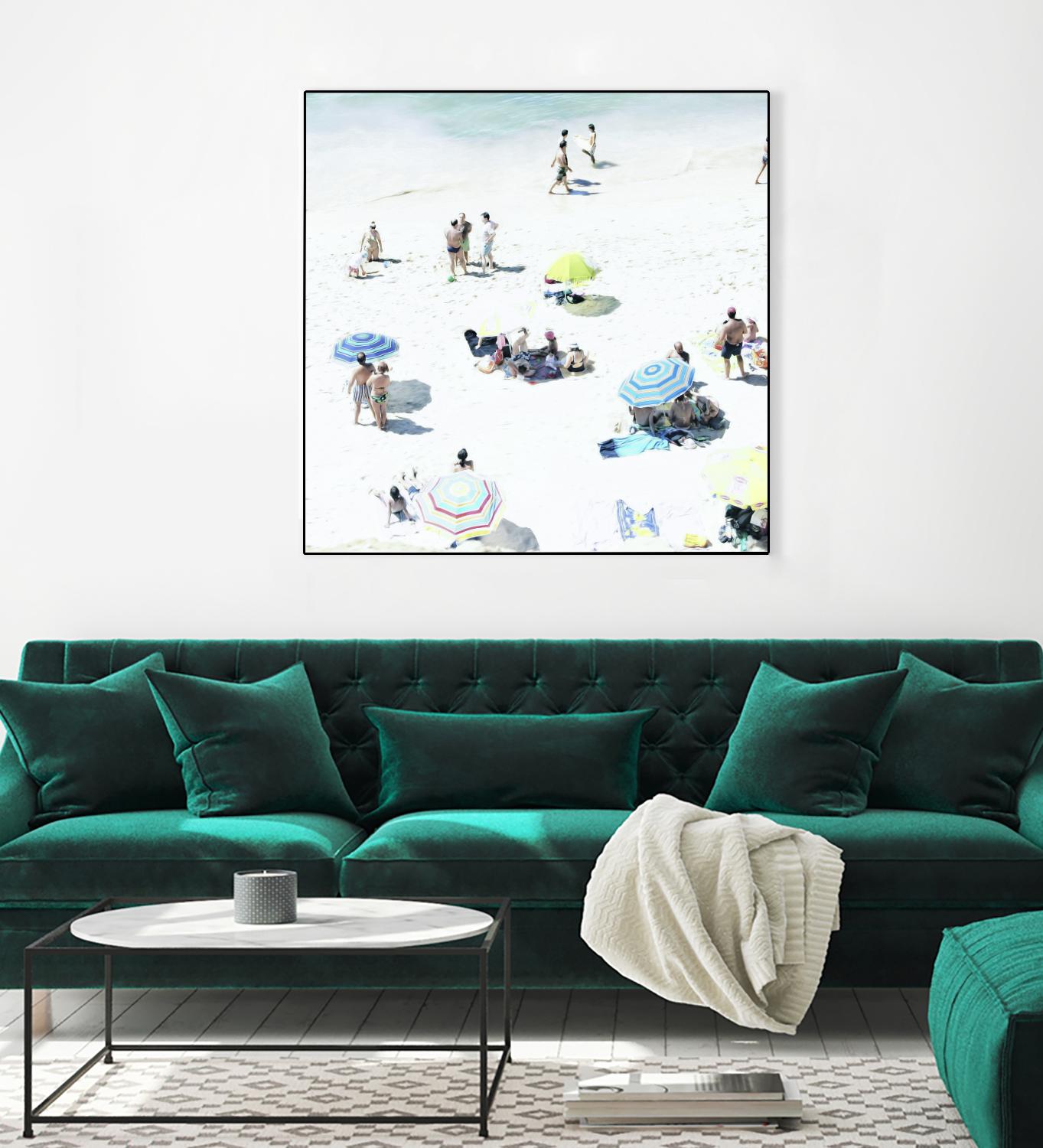 Happy Days by Ingrid Beddoes on GIANT ART - white sea scene