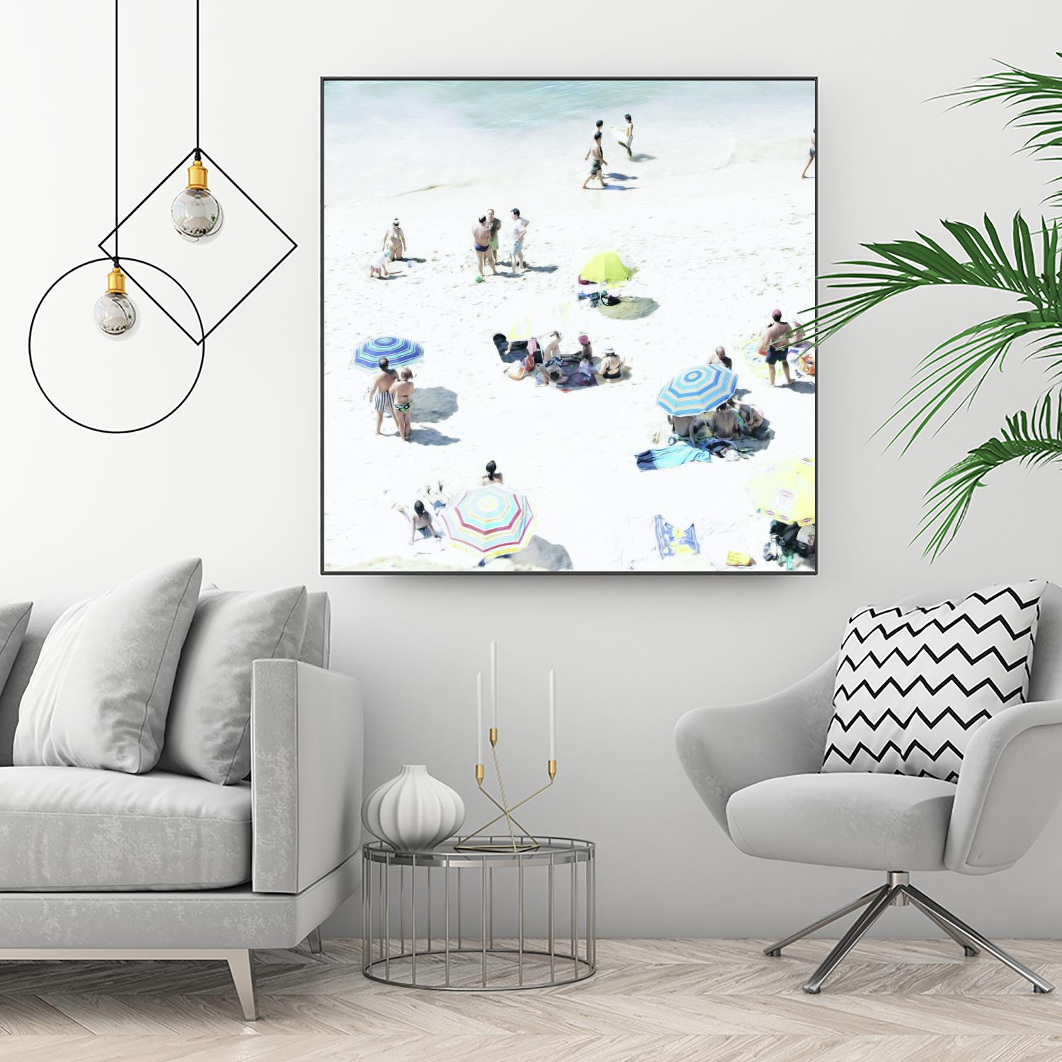 Happy Days by Ingrid Beddoes on GIANT ART - white sea scene