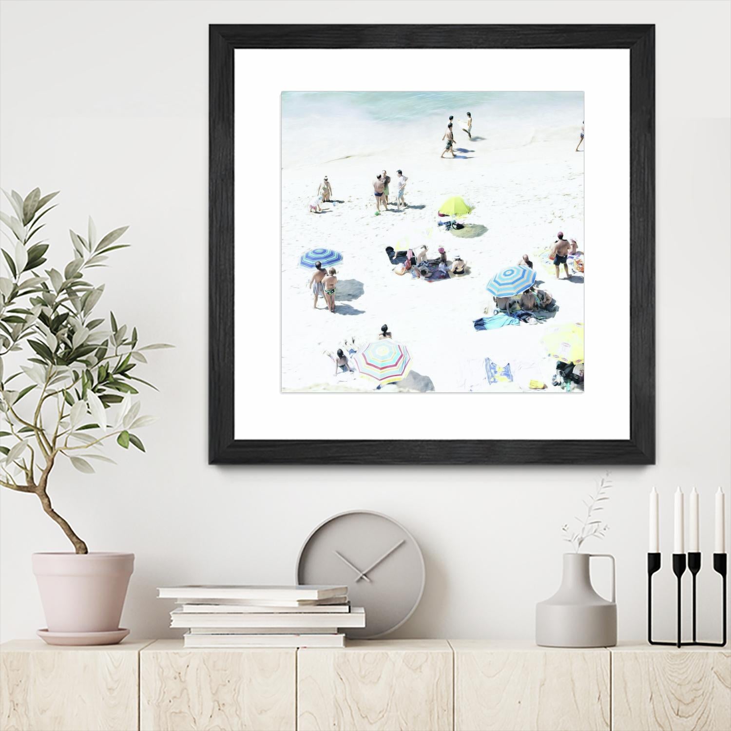 Happy Days by Ingrid Beddoes on GIANT ART - white sea scene