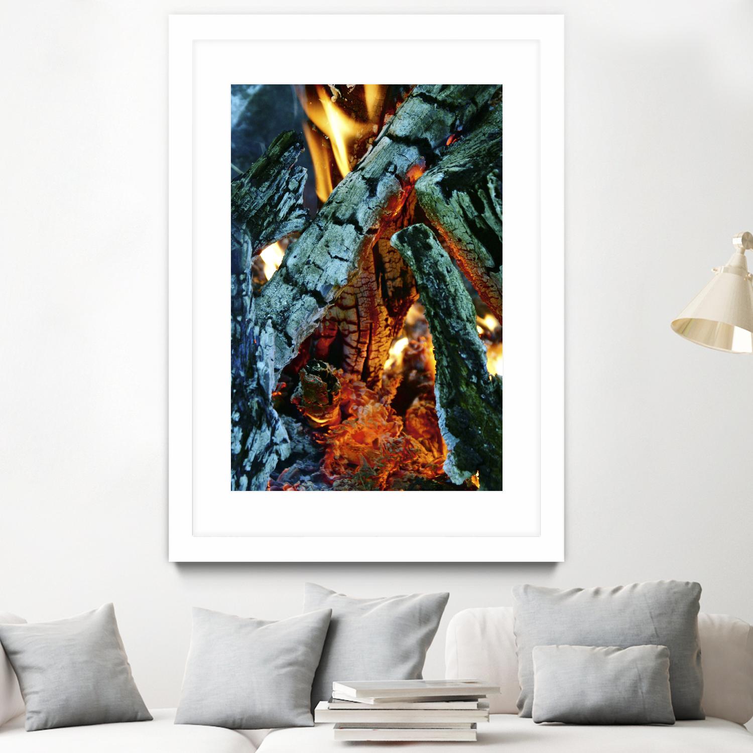 Camp Fire by Jaime Rodominick on GIANT ART - orange photo art