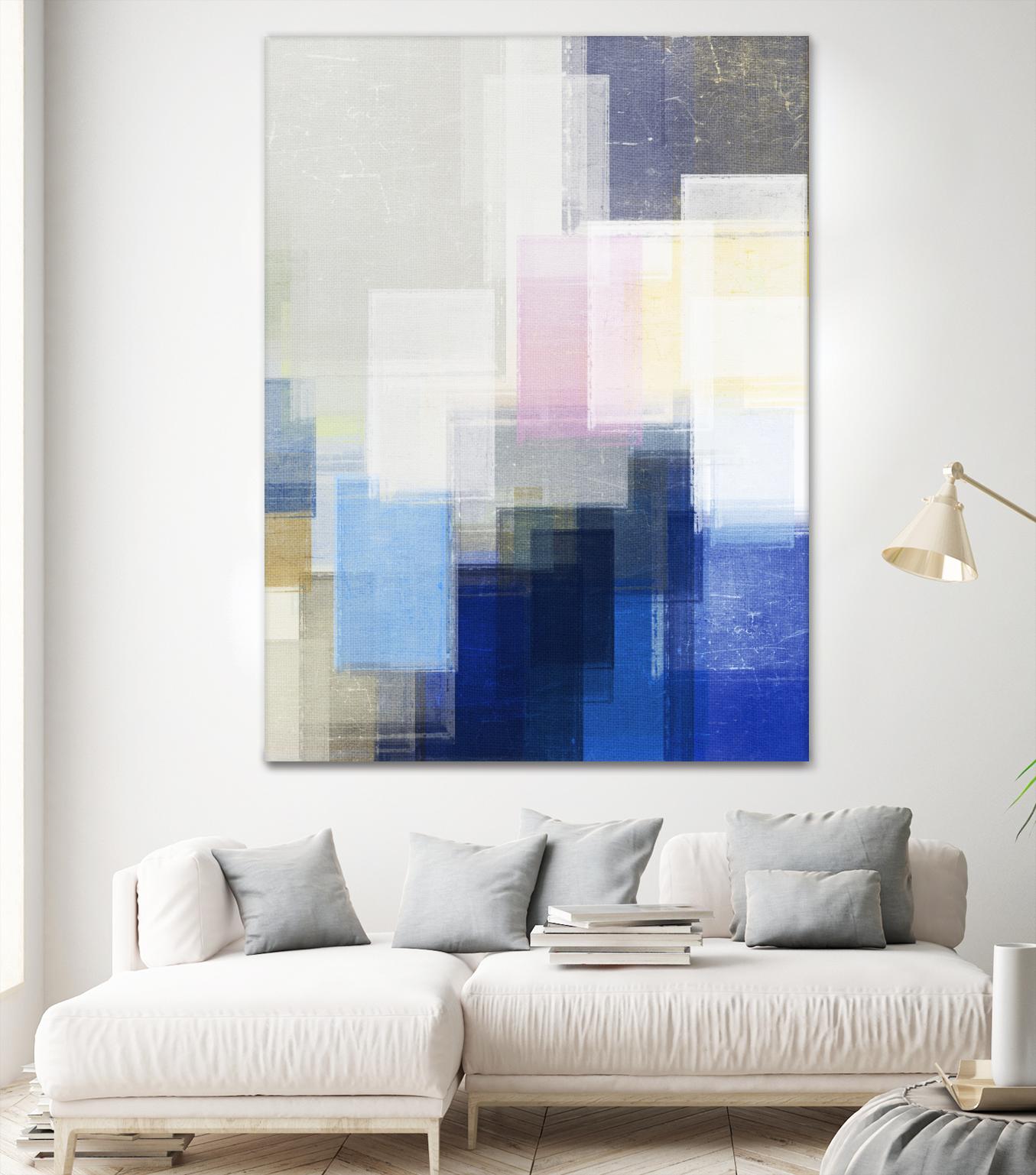 New Start by Jenn Jorgensen on GIANT ART - blue abstract