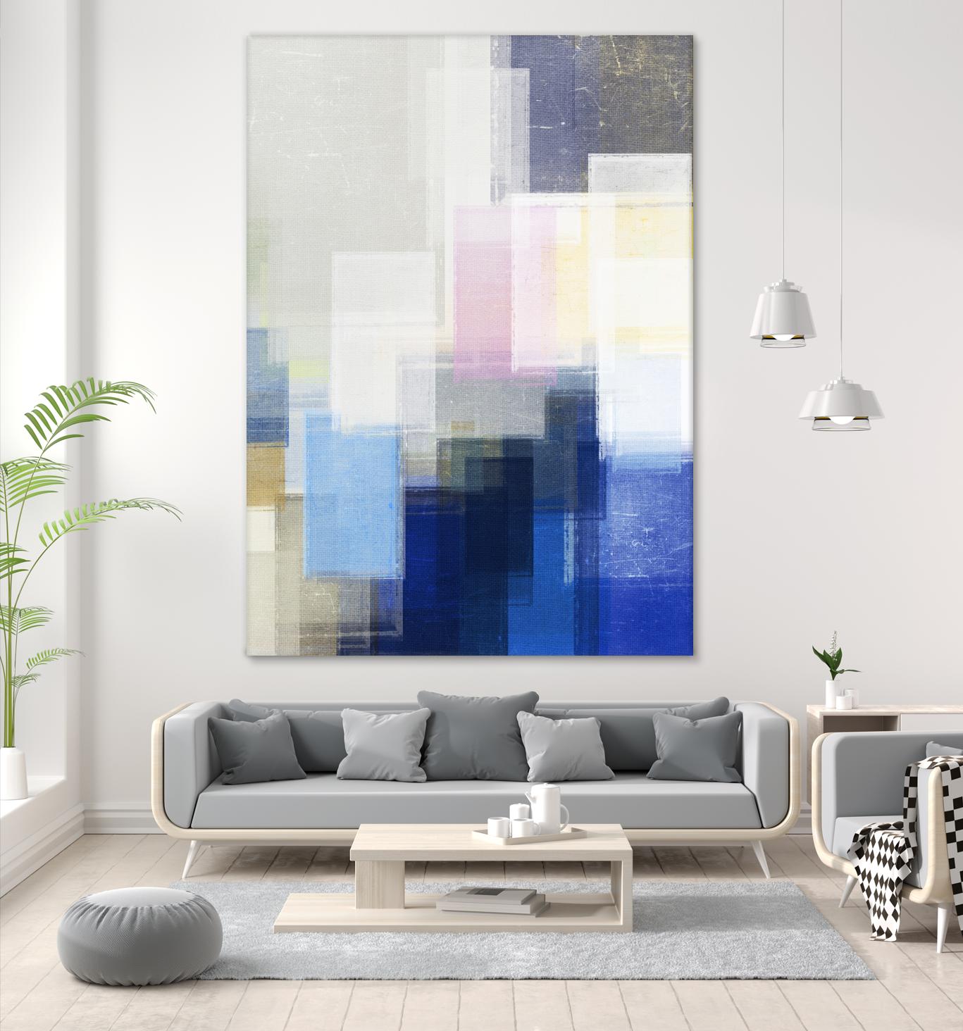 New Start by Jenn Jorgensen on GIANT ART - blue abstract