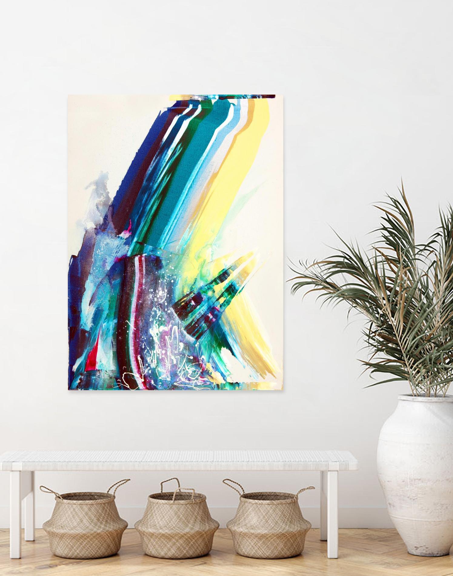 Titan by Joan Marie on GIANT ART - yellow abstract