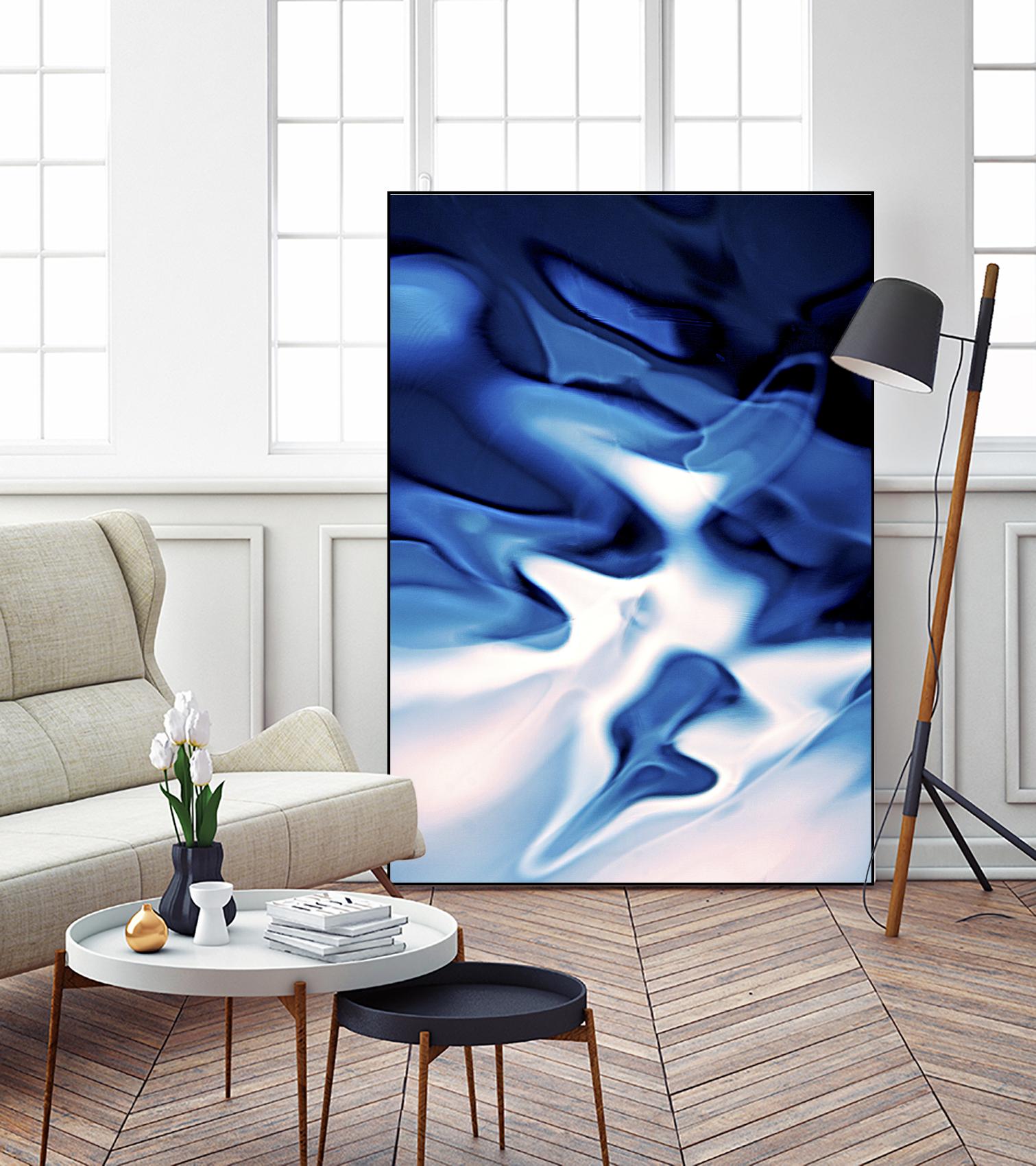 Blue Day by Joe Gemignani on GIANT ART - white abstract