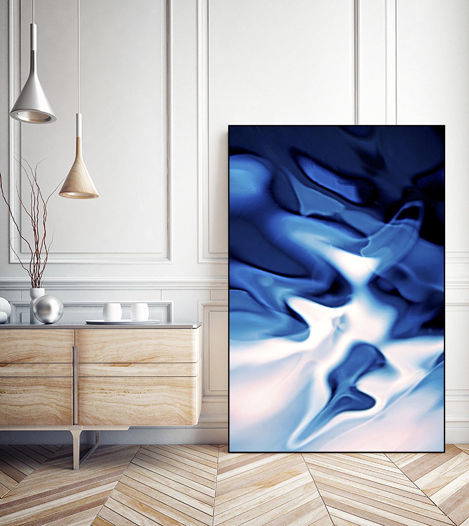 Blue Day by Joe Gemignani on GIANT ART - white abstract