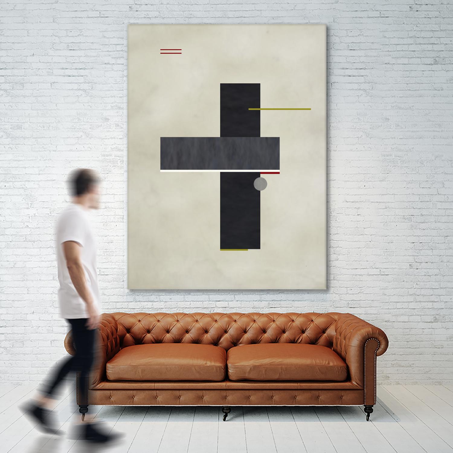 Rectangle Love by Kevin Calaguiro on GIANT ART - black abstract