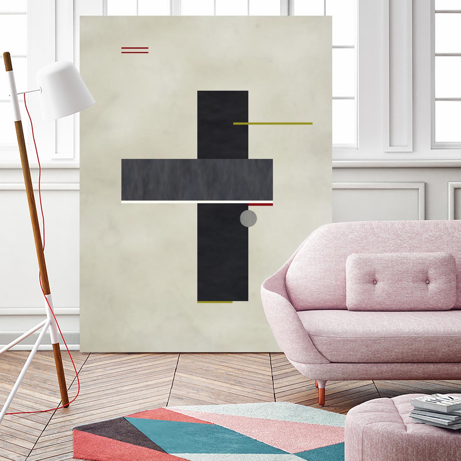 Rectangle Love by Kevin Calaguiro on GIANT ART - black abstract