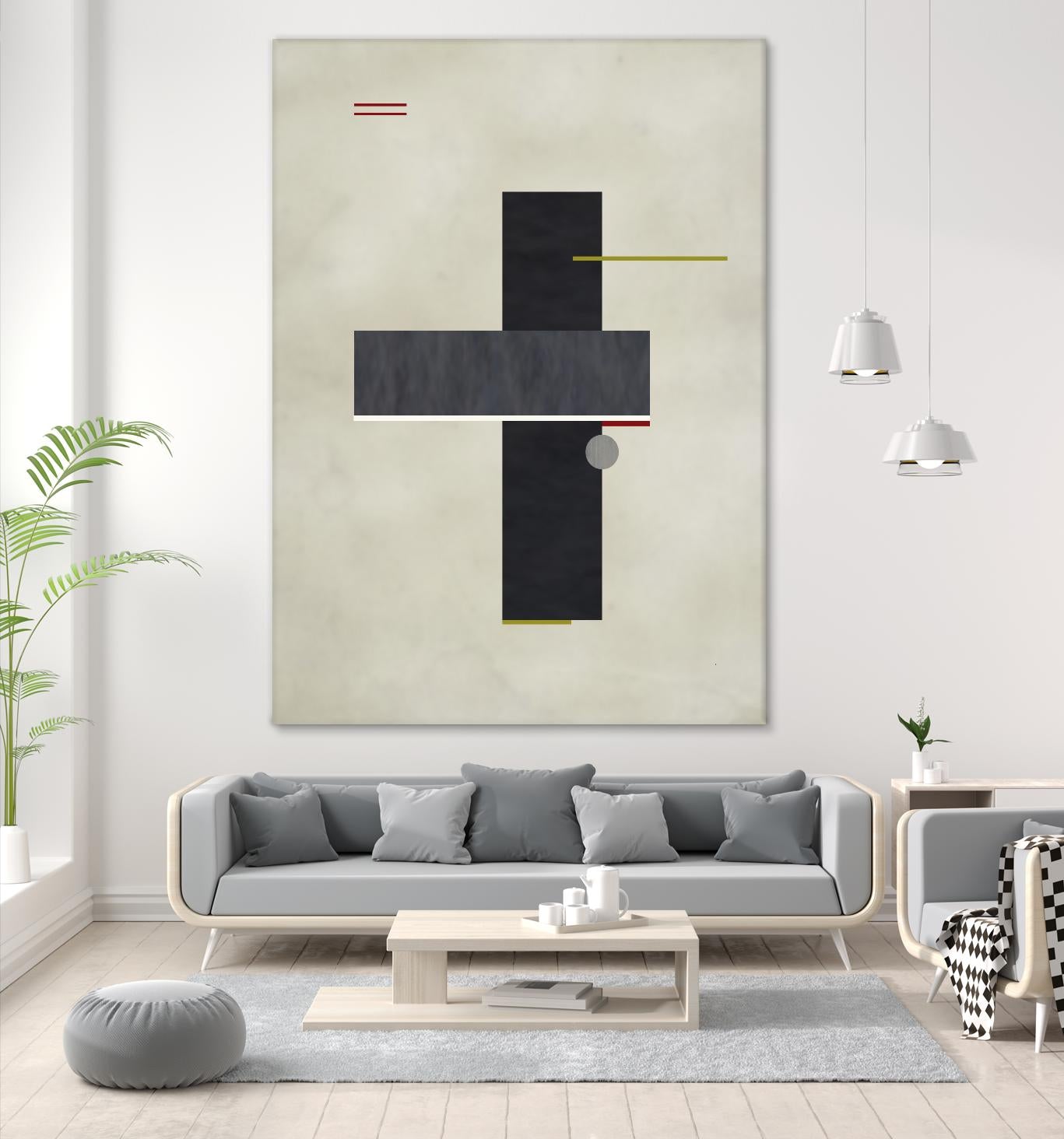 Rectangle Love by Kevin Calaguiro on GIANT ART - black abstract