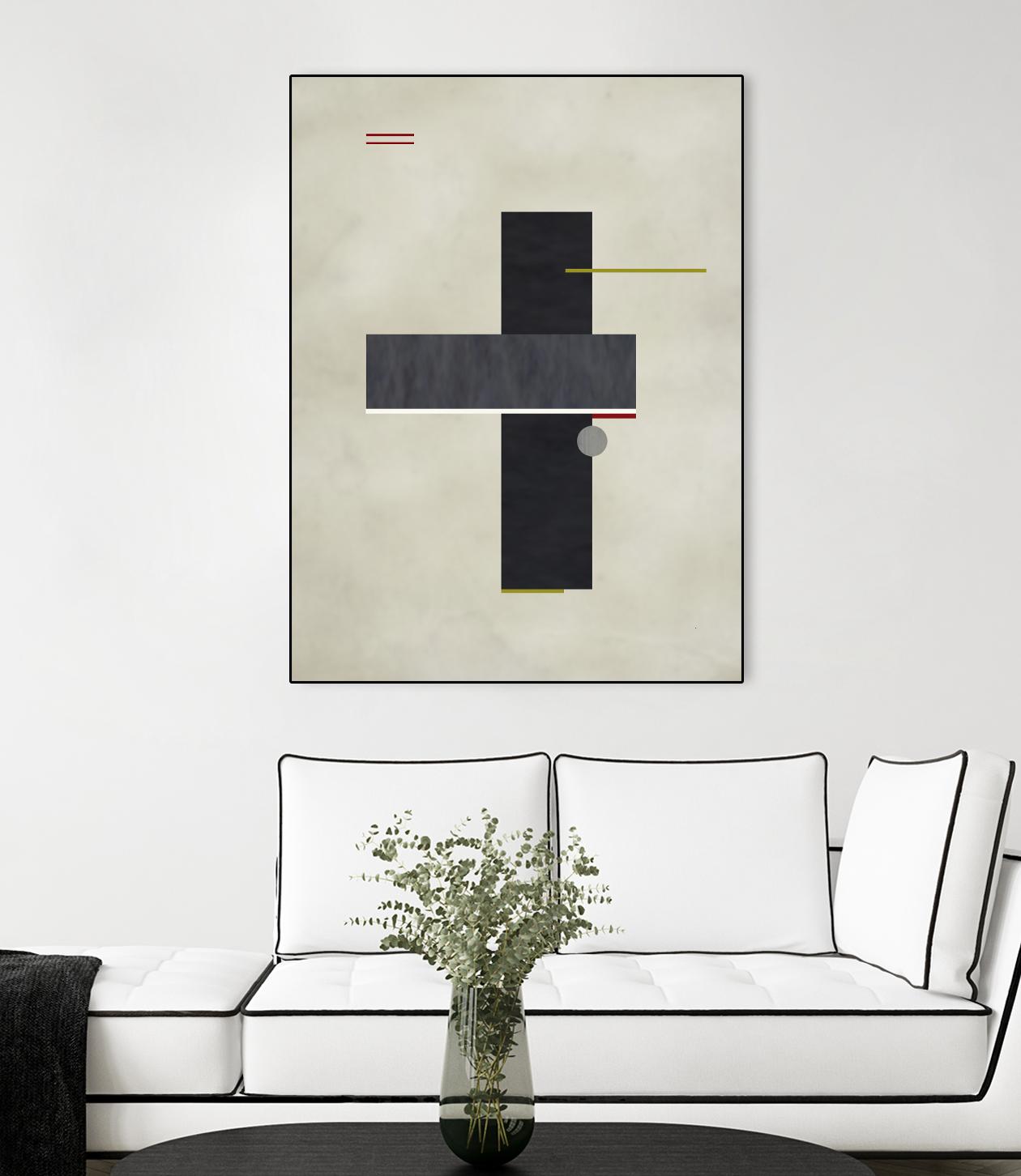 Rectangle Love by Kevin Calaguiro on GIANT ART - black abstract