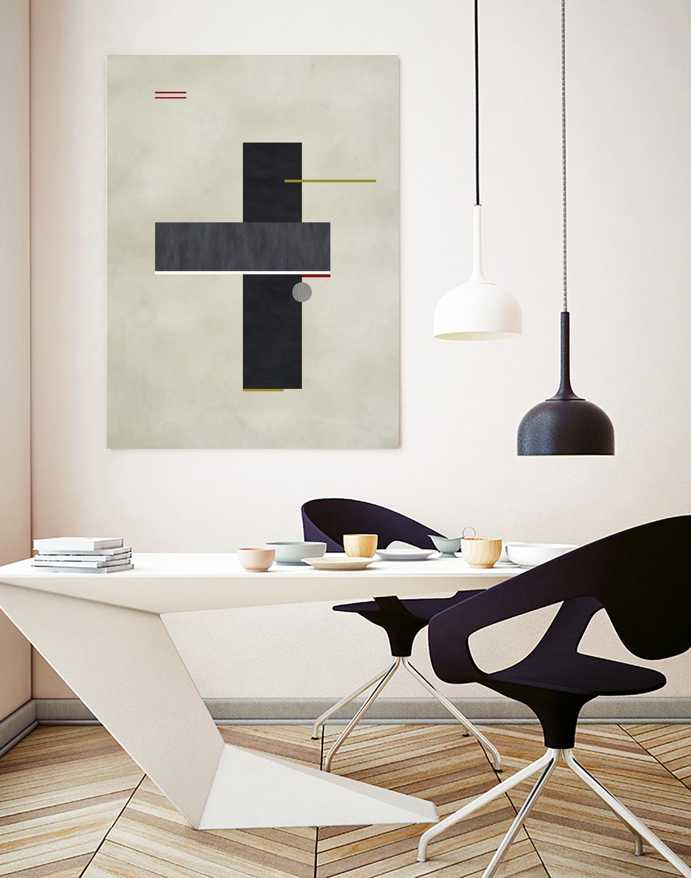 Rectangle Love by Kevin Calaguiro on GIANT ART - black abstract
