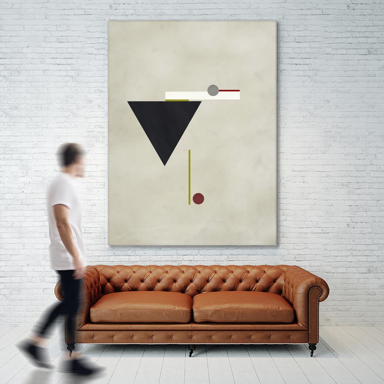 Triangle Love by Kevin Calaguiro on GIANT ART - black abstract