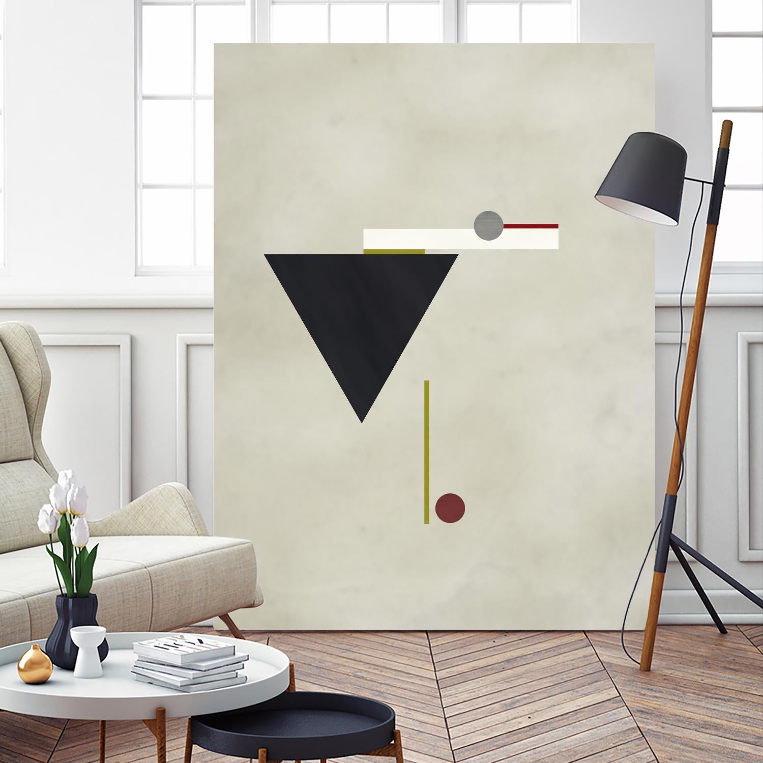 Triangle Love by Kevin Calaguiro on GIANT ART - black abstract