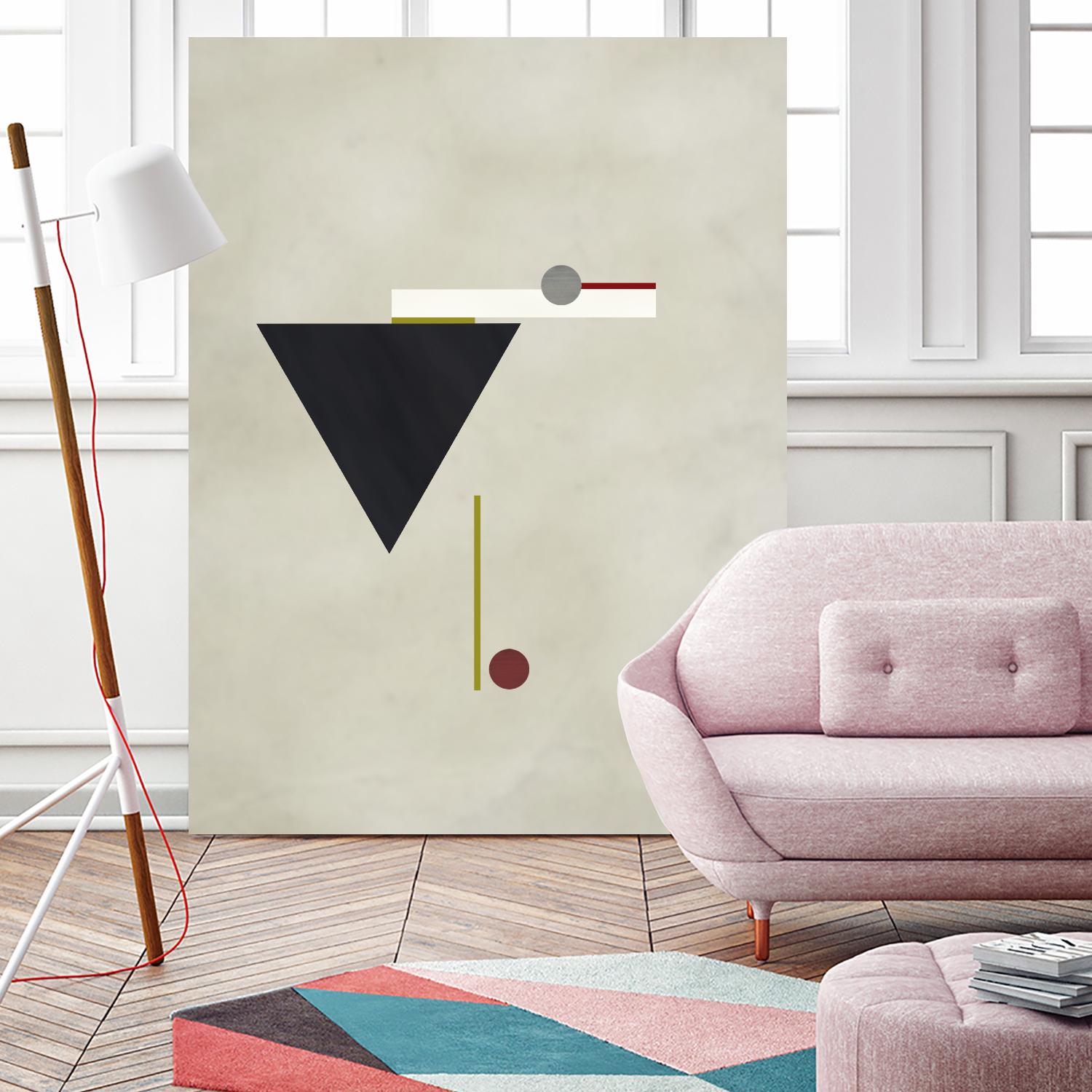 Triangle Love by Kevin Calaguiro on GIANT ART - black abstract