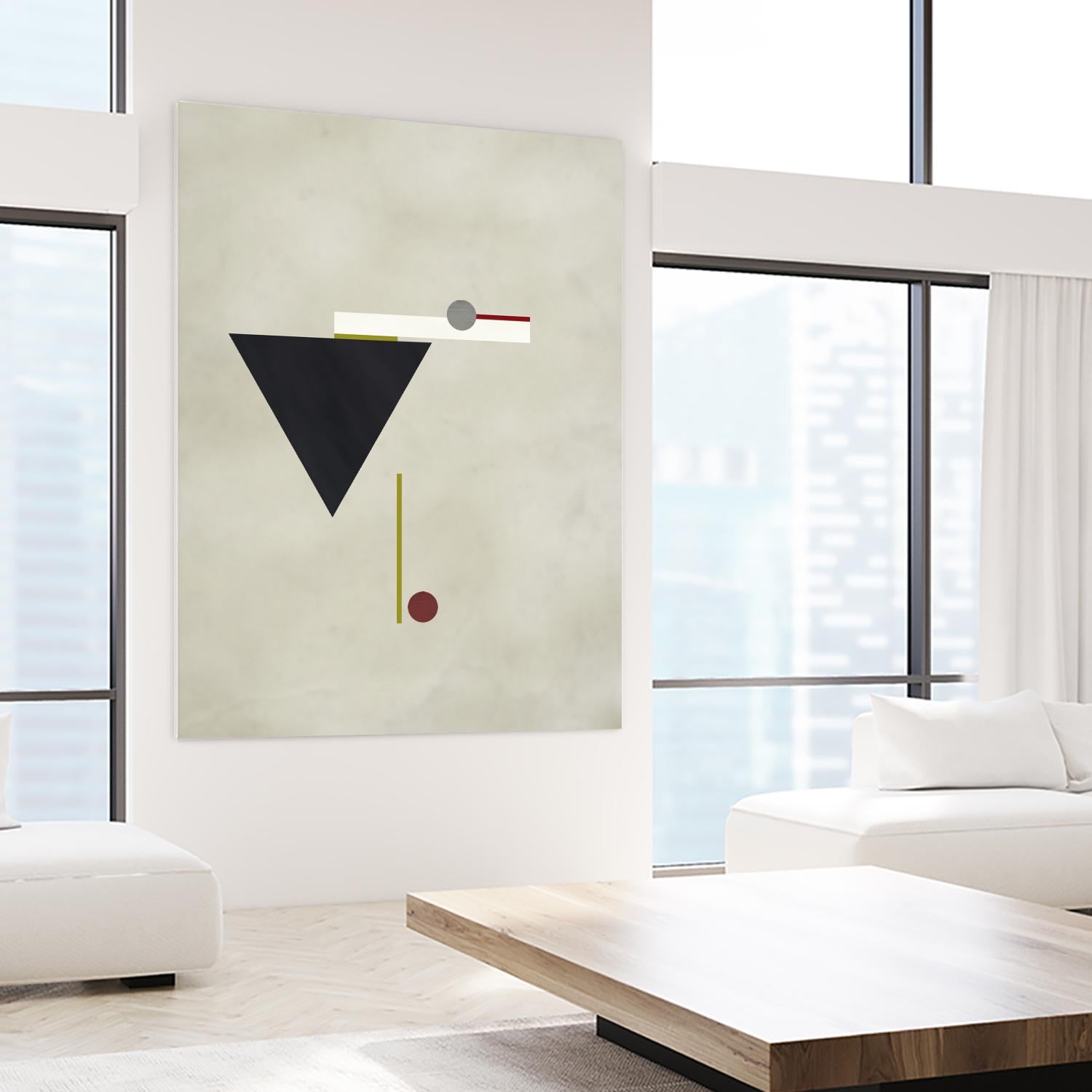 Triangle Love by Kevin Calaguiro on GIANT ART - black abstract