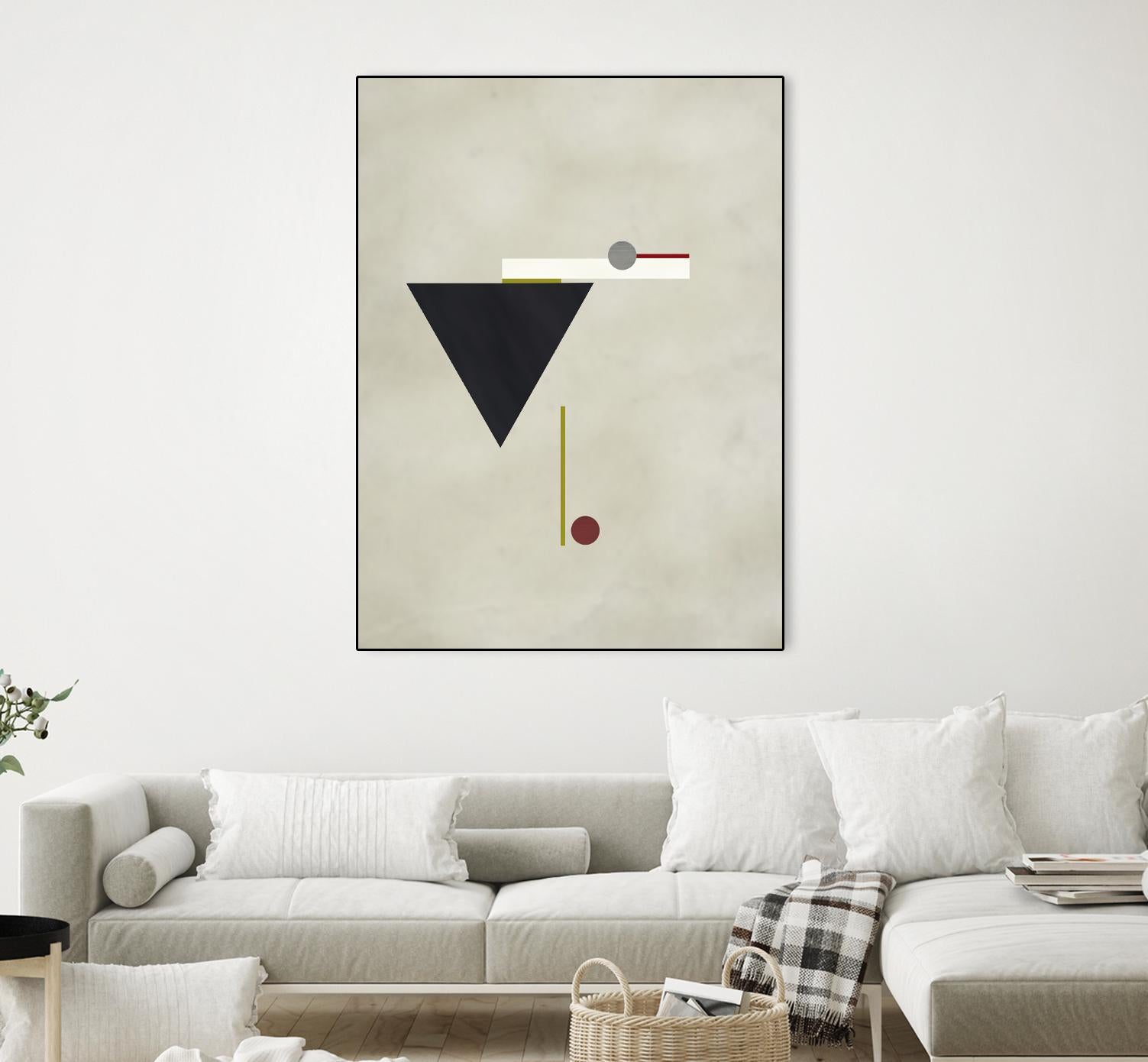 Triangle Love by Kevin Calaguiro on GIANT ART - black abstract