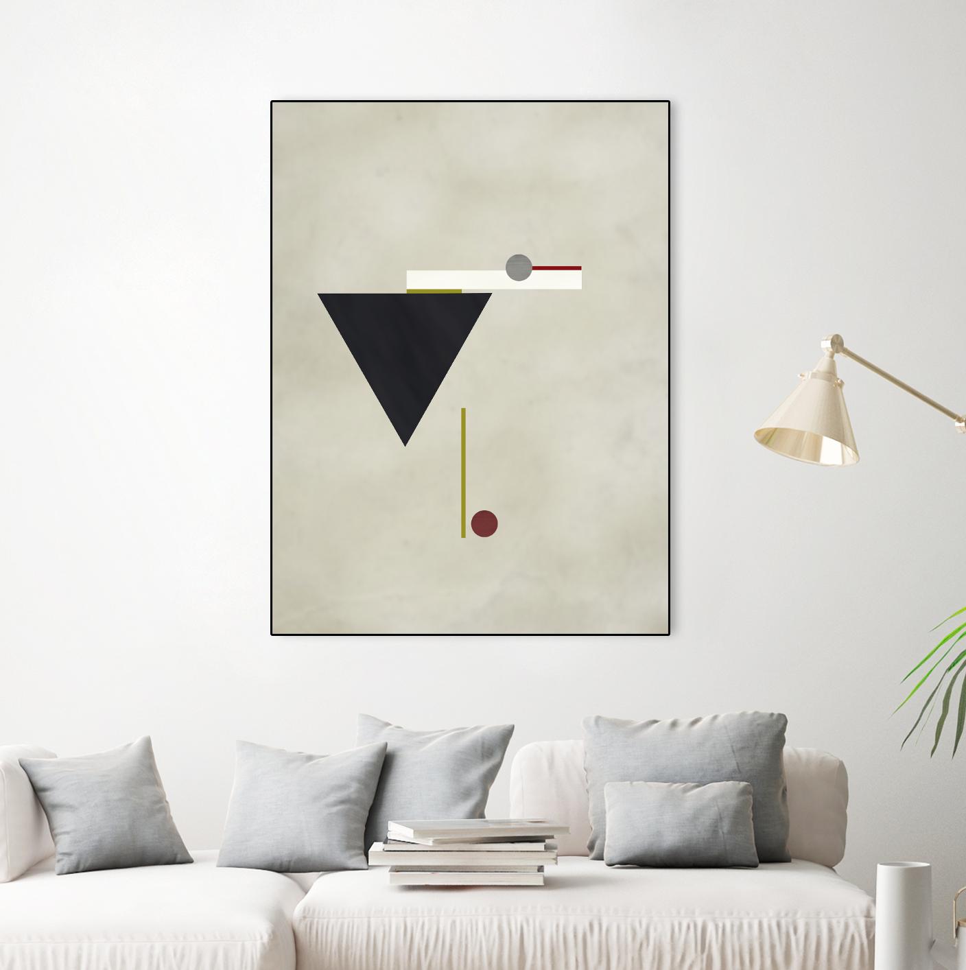 Triangle Love by Kevin Calaguiro on GIANT ART - black abstract