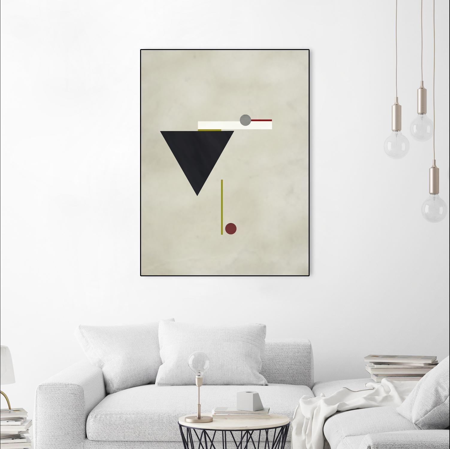 Triangle Love by Kevin Calaguiro on GIANT ART - black abstract