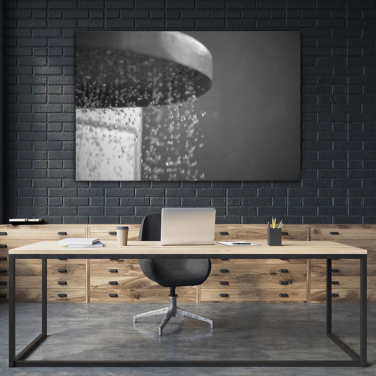 Spa Shower II by Keith Levit on GIANT ART - grey bathroom