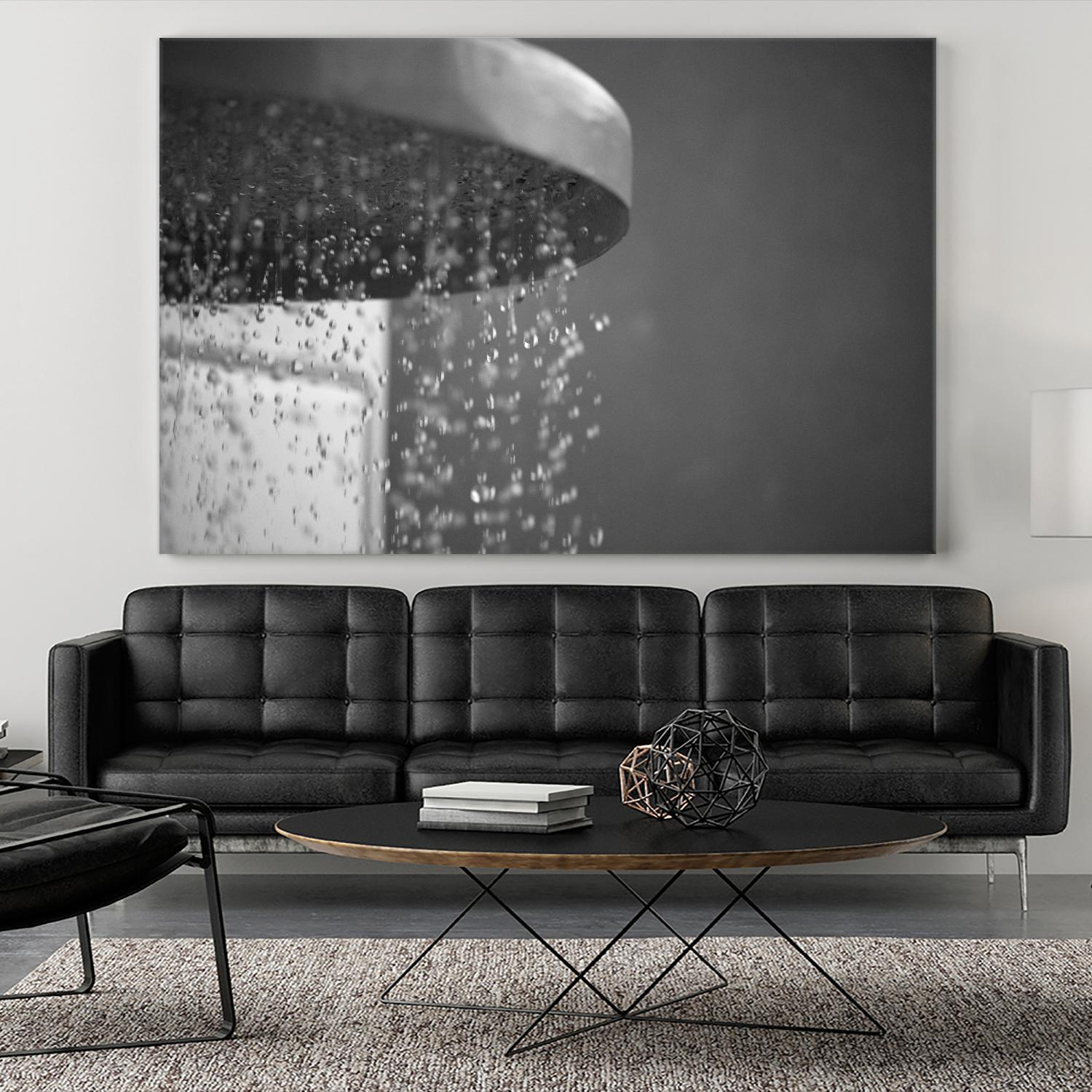 Spa Shower II by Keith Levit on GIANT ART - grey bathroom