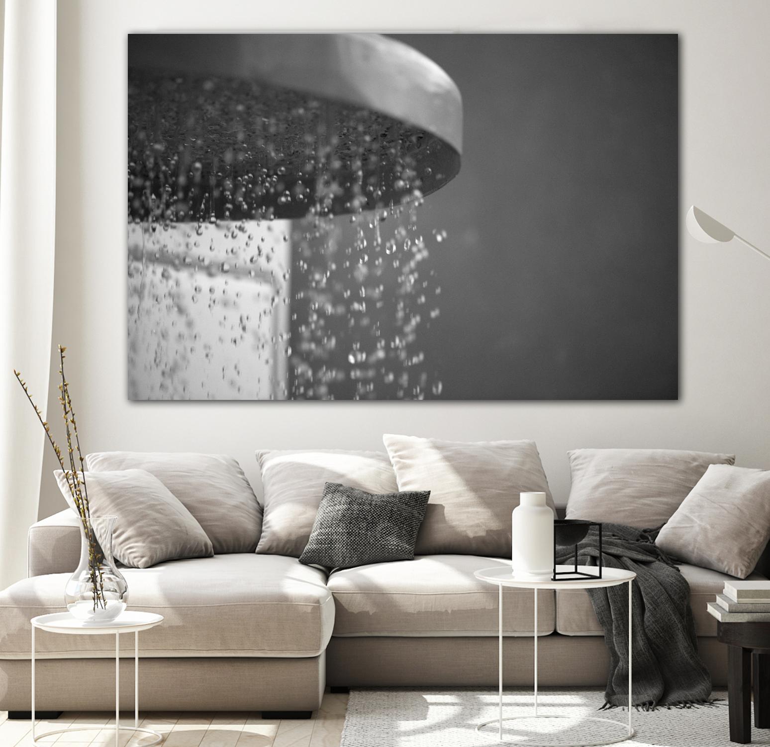 Spa Shower II by Keith Levit on GIANT ART - grey bathroom