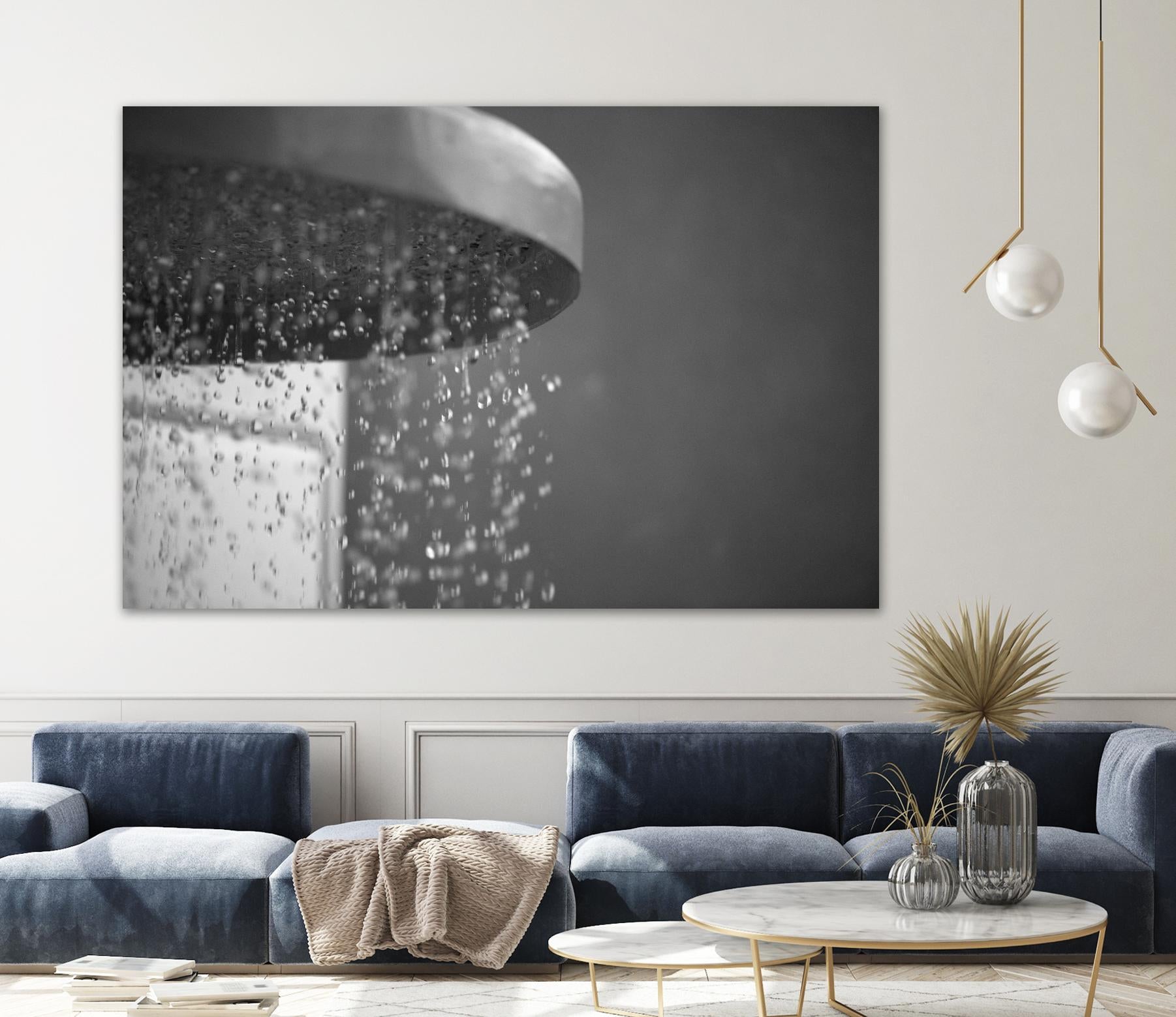 Spa Shower II by Keith Levit on GIANT ART - grey bathroom