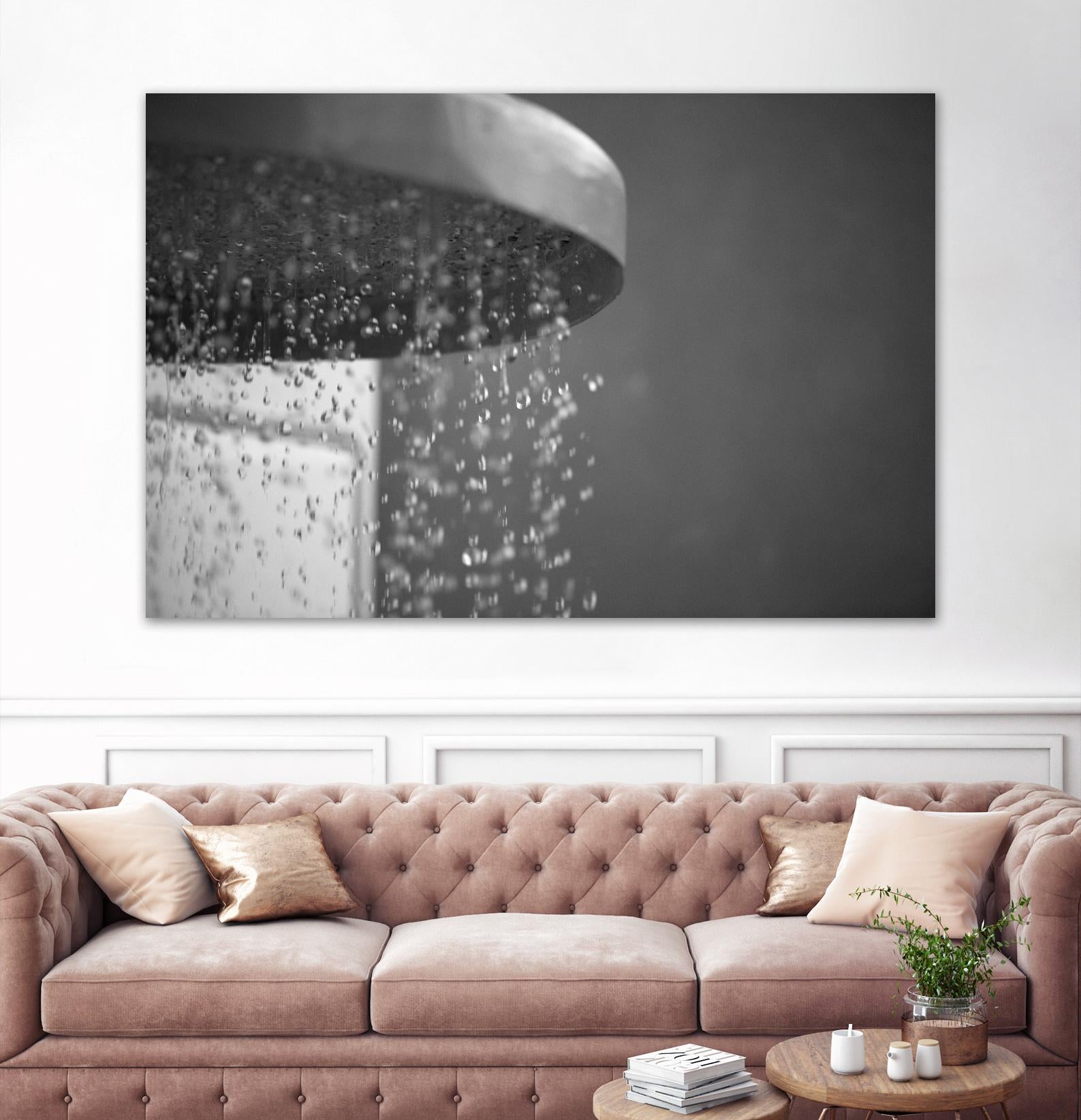 Spa Shower II by Keith Levit on GIANT ART - grey bathroom