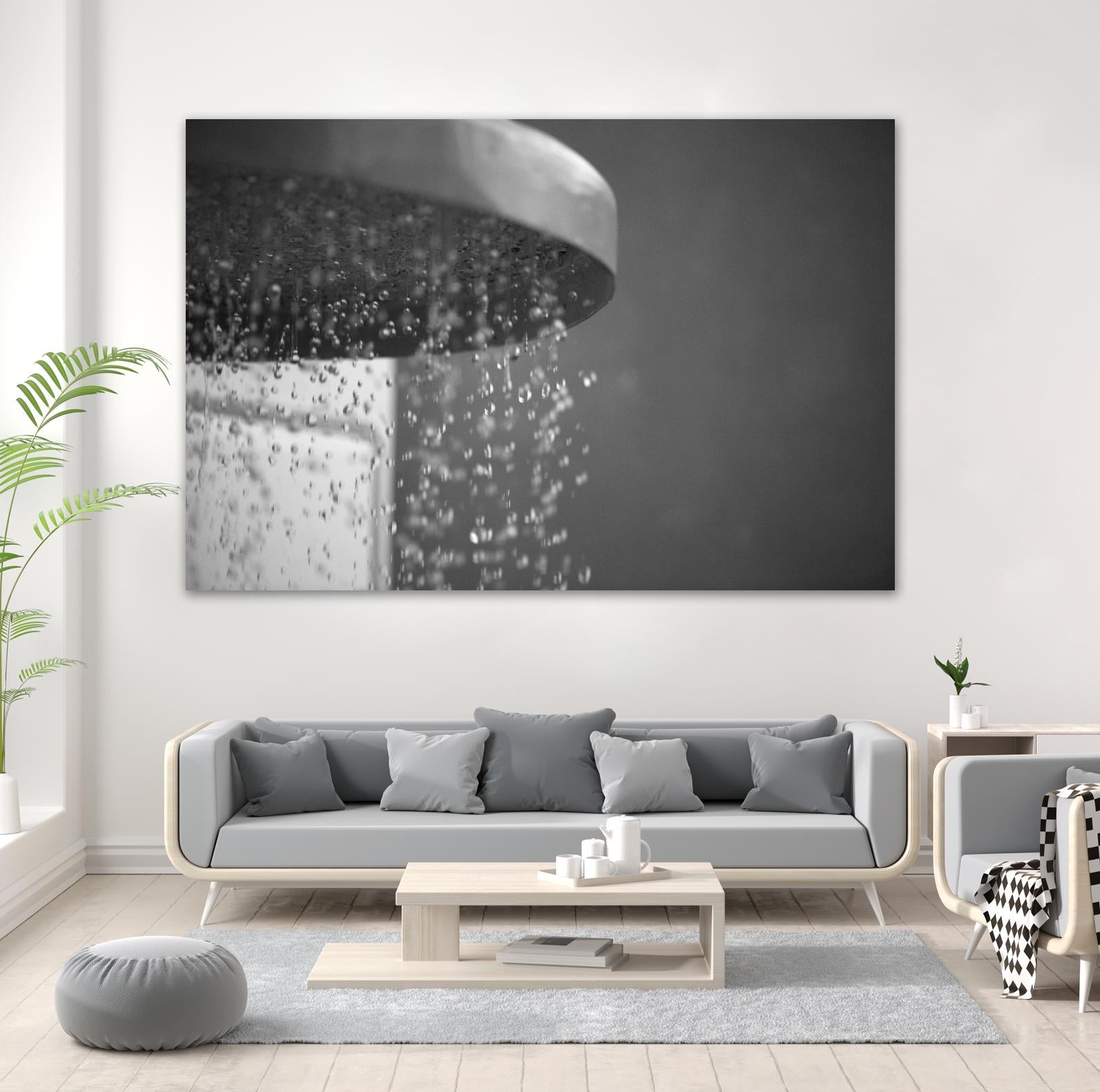 Spa Shower II by Keith Levit on GIANT ART - grey bathroom