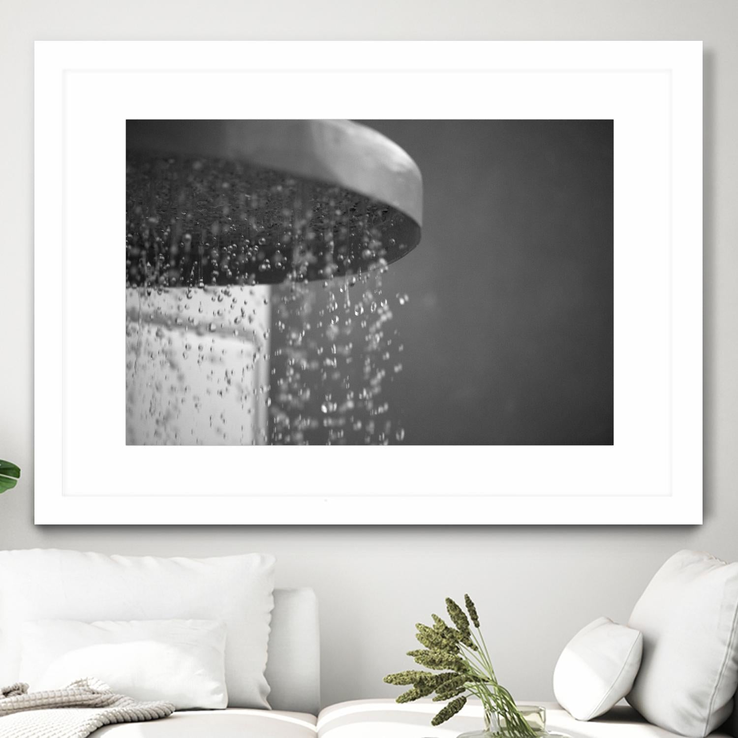 Spa Shower II by Keith Levit on GIANT ART - grey bathroom