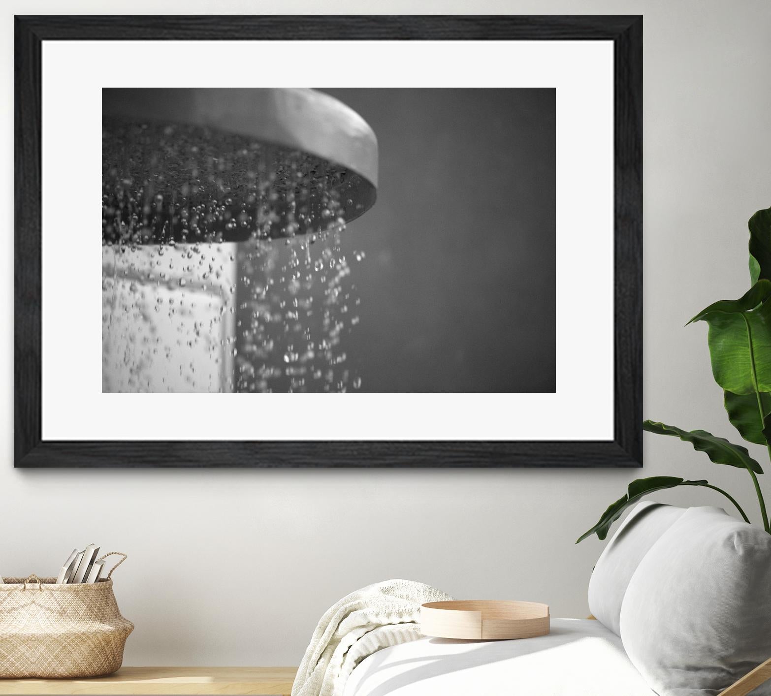 Spa Shower II by Keith Levit on GIANT ART - grey bathroom