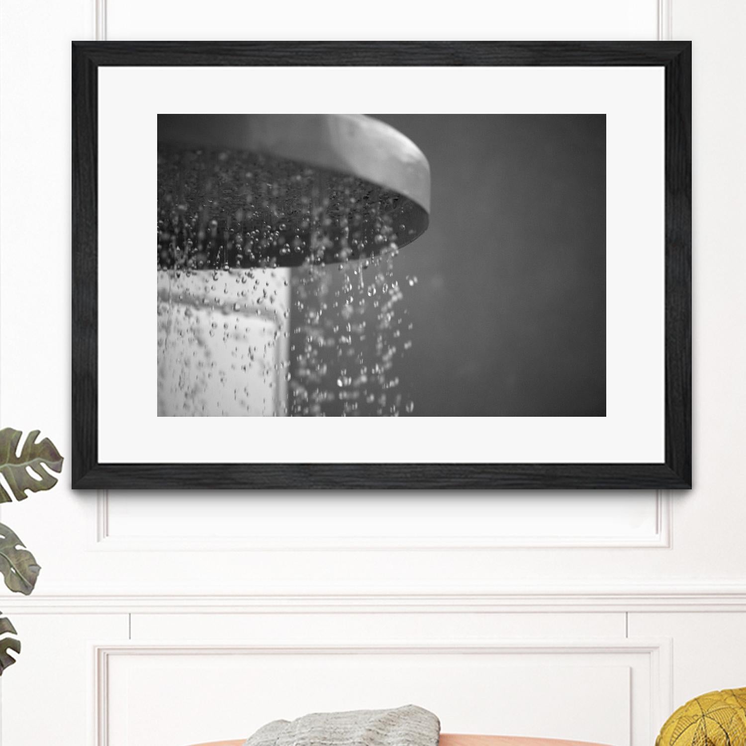 Spa Shower II by Keith Levit on GIANT ART - grey bathroom