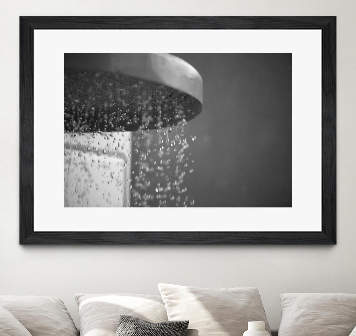 Spa Shower II by Keith Levit on GIANT ART - grey bathroom