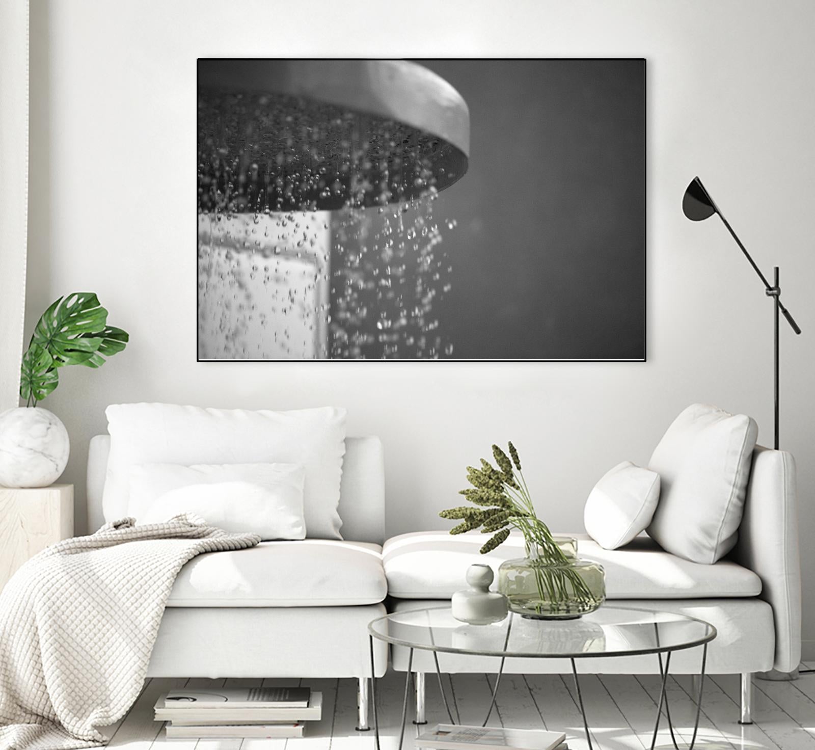 Spa Shower II by Keith Levit on GIANT ART - grey bathroom