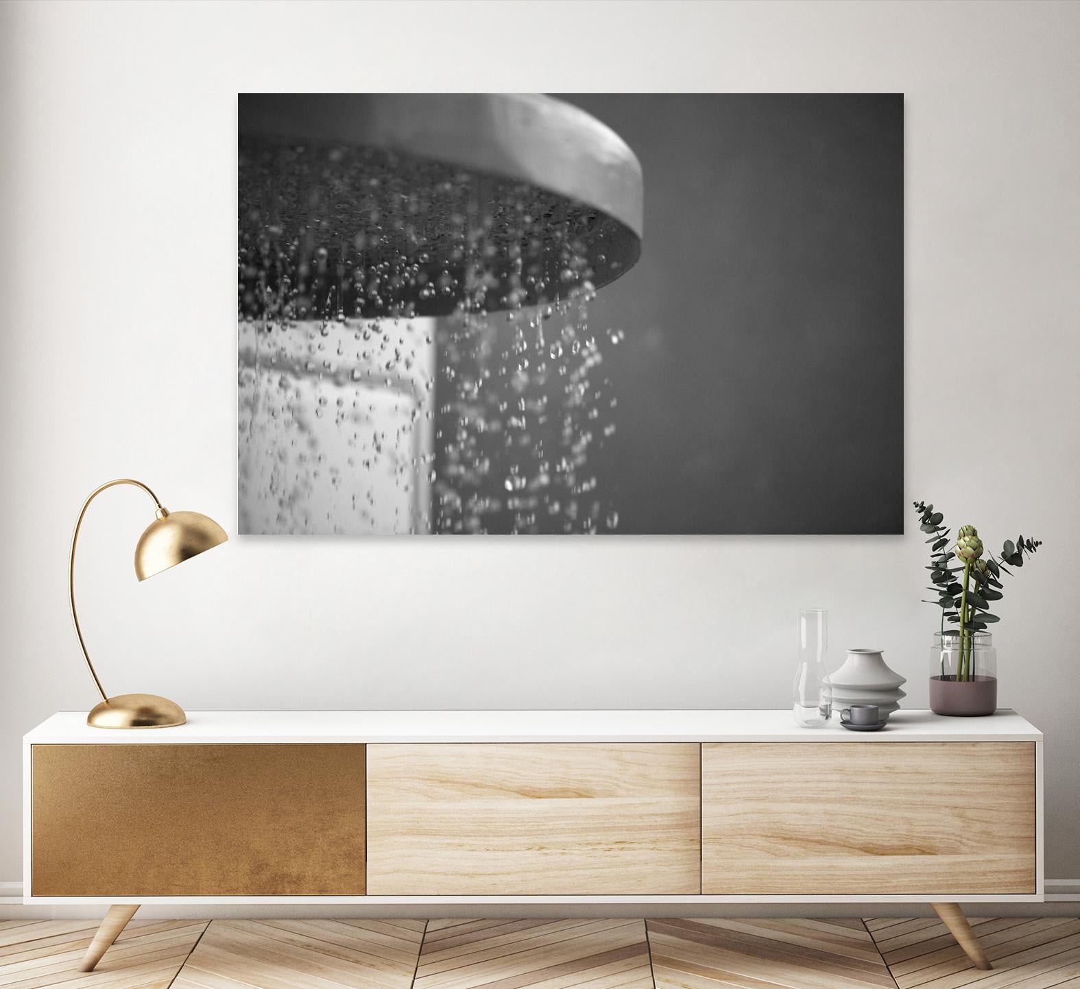 Spa Shower II by Keith Levit on GIANT ART - grey bathroom