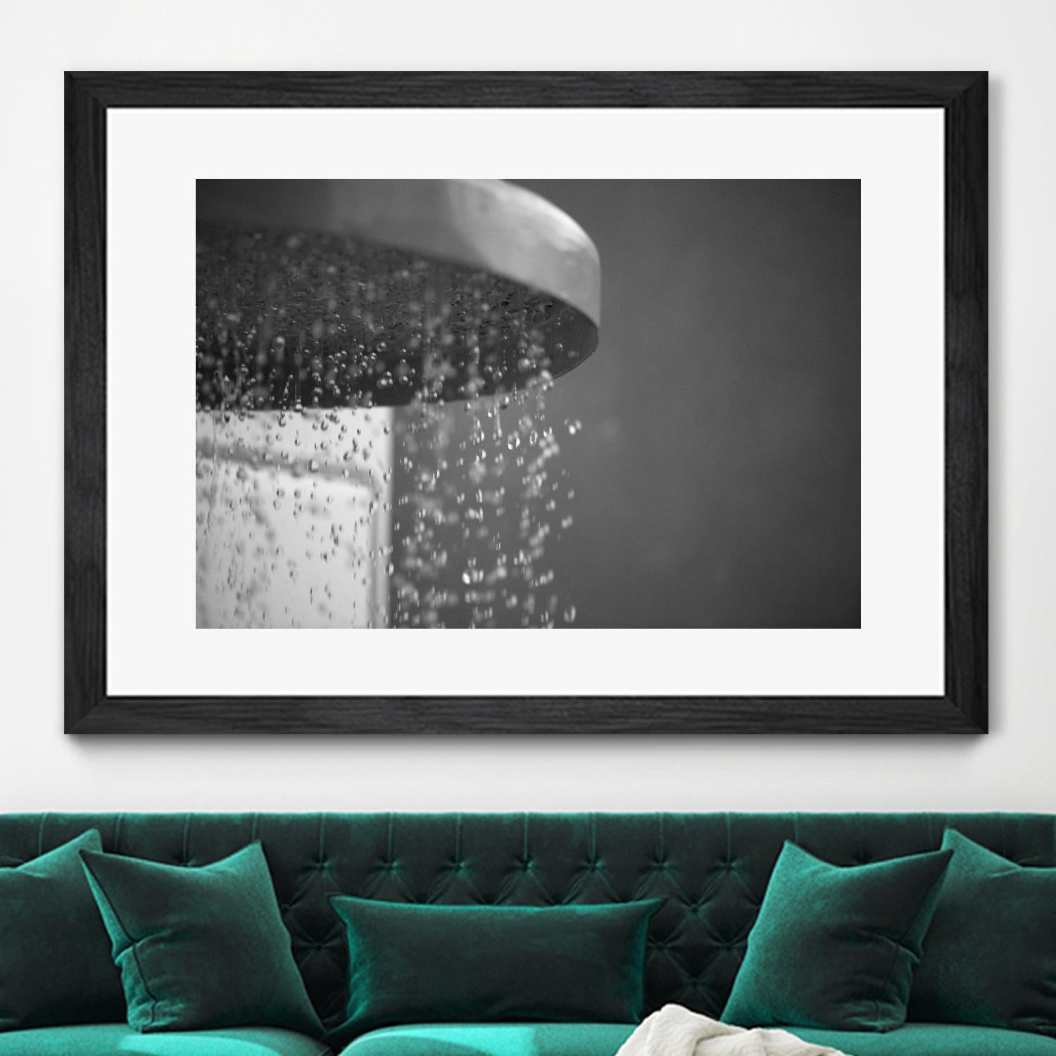 Spa Shower II by Keith Levit on GIANT ART - grey bathroom