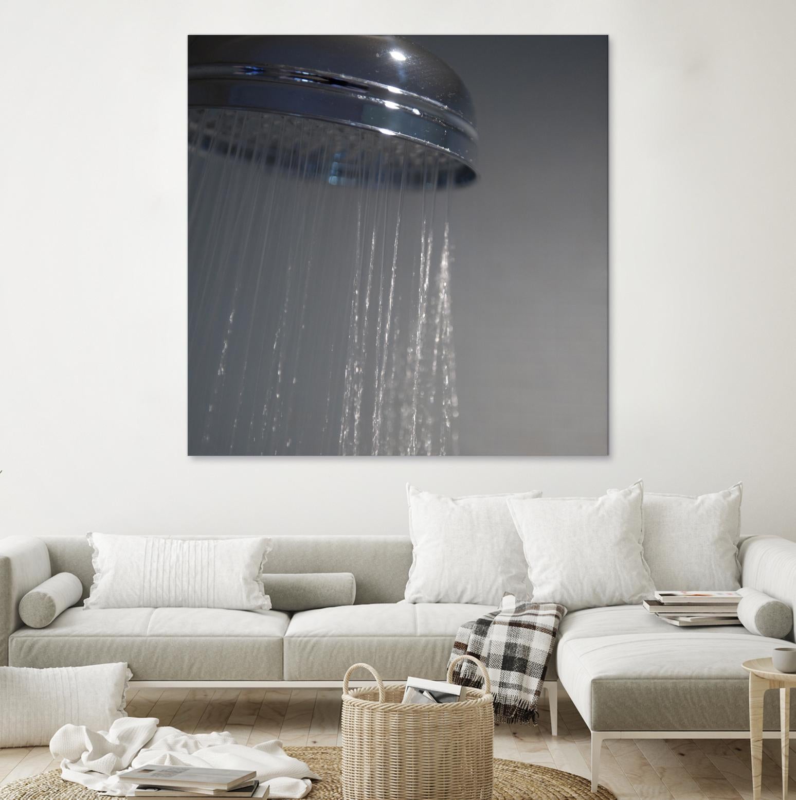 Spa Shower III by Keith Levit on GIANT ART - grey bathroom