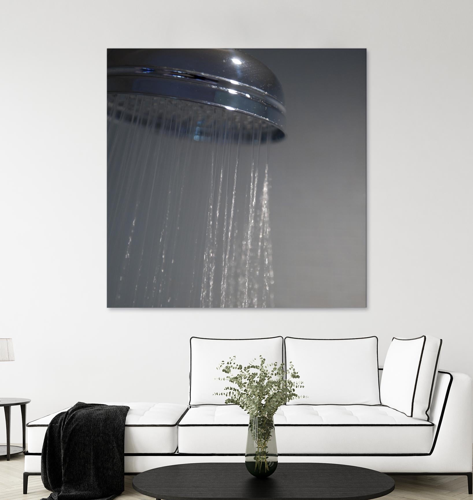 Spa Shower III by Keith Levit on GIANT ART - grey bathroom