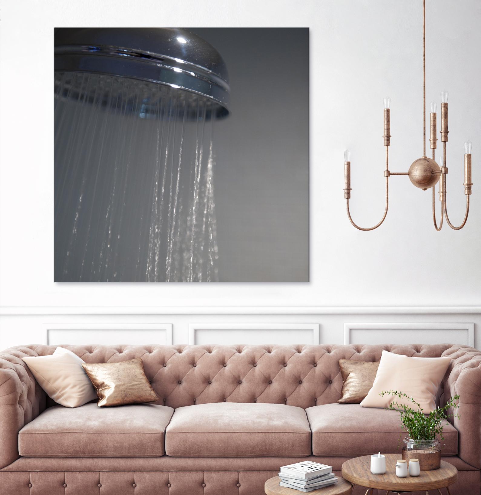 Spa Shower III by Keith Levit on GIANT ART - grey bathroom