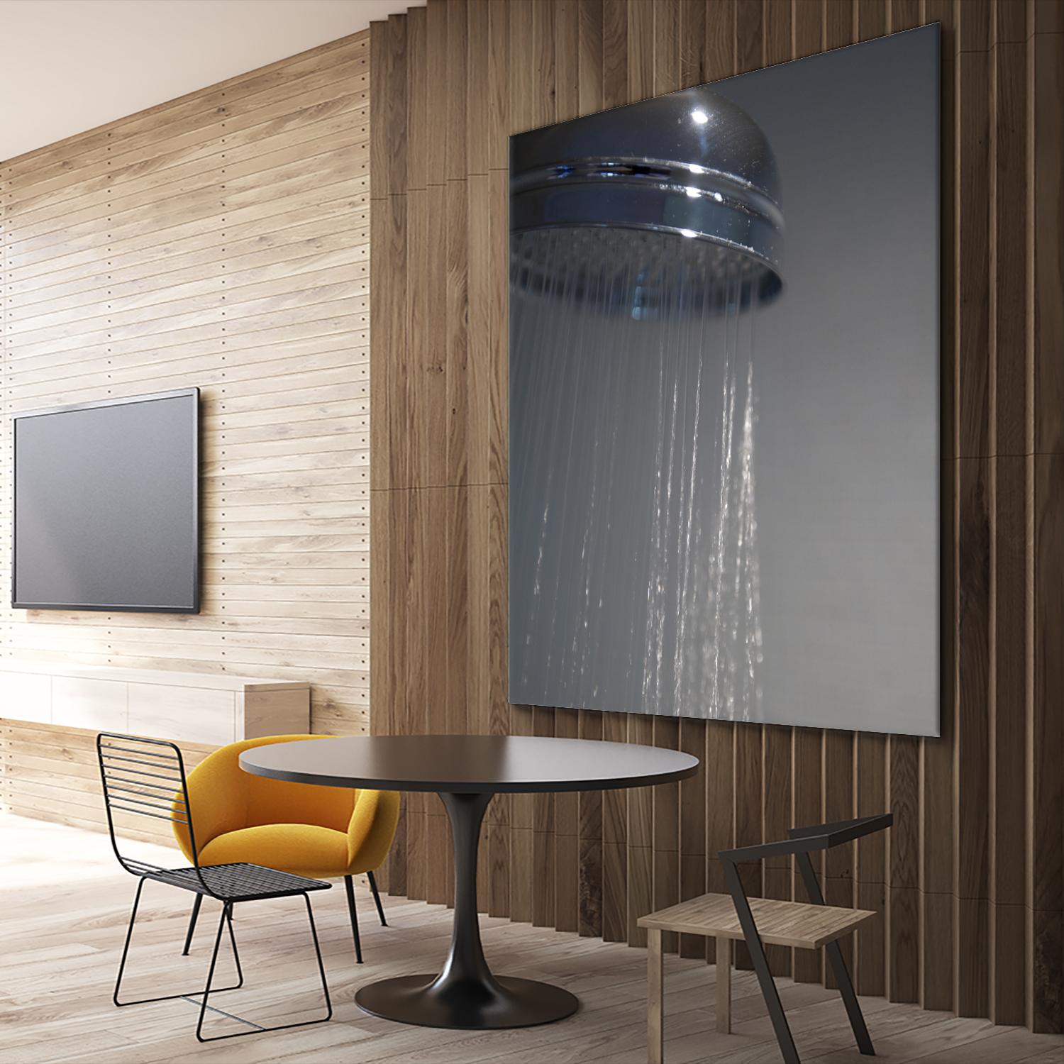 Spa Shower III by Keith Levit on GIANT ART - grey bathroom