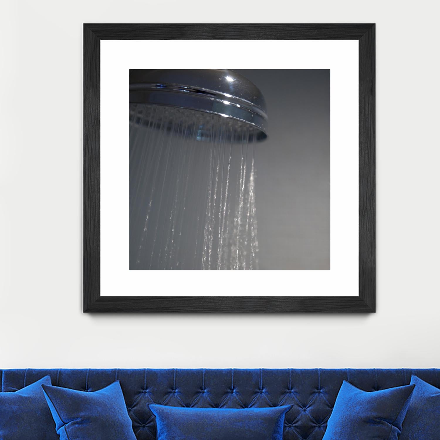 Spa Shower III by Keith Levit on GIANT ART - grey bathroom