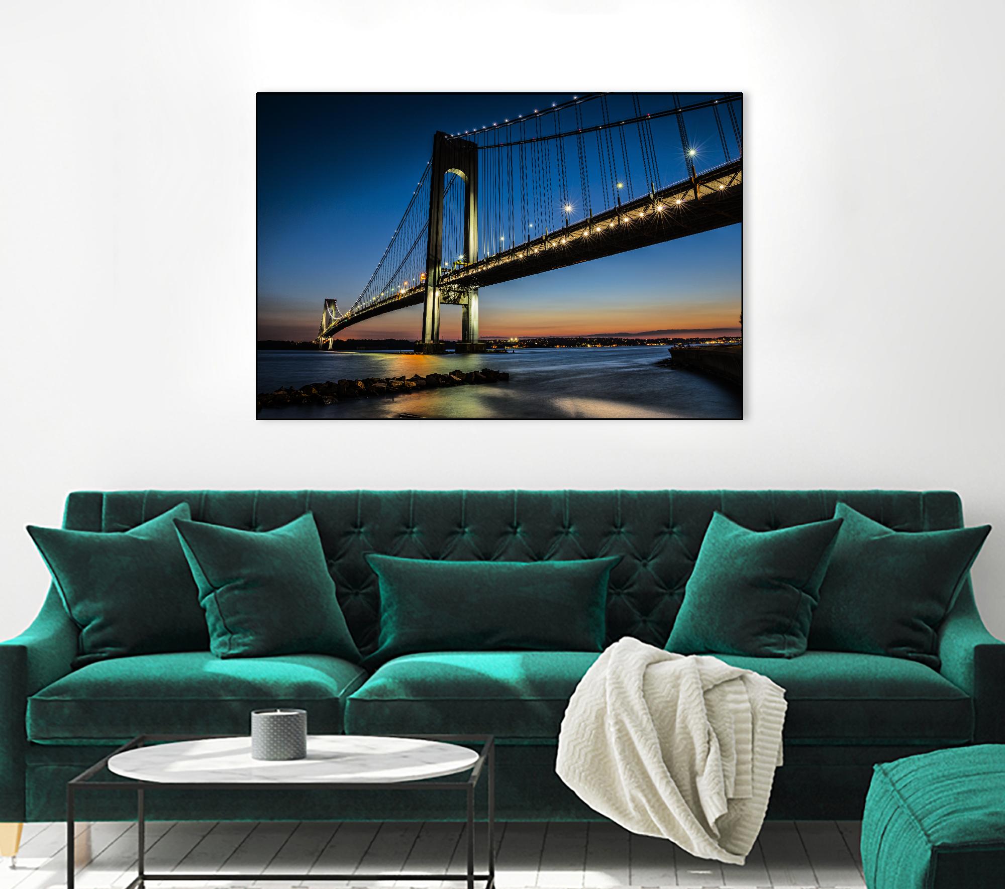 Verrazano Bridge by Franklin J. Kearney on GIANT ART - orange city scene