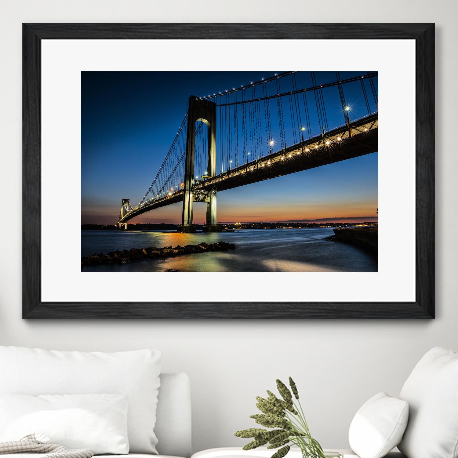 Verrazano Bridge by Franklin J. Kearney on GIANT ART - orange city scene