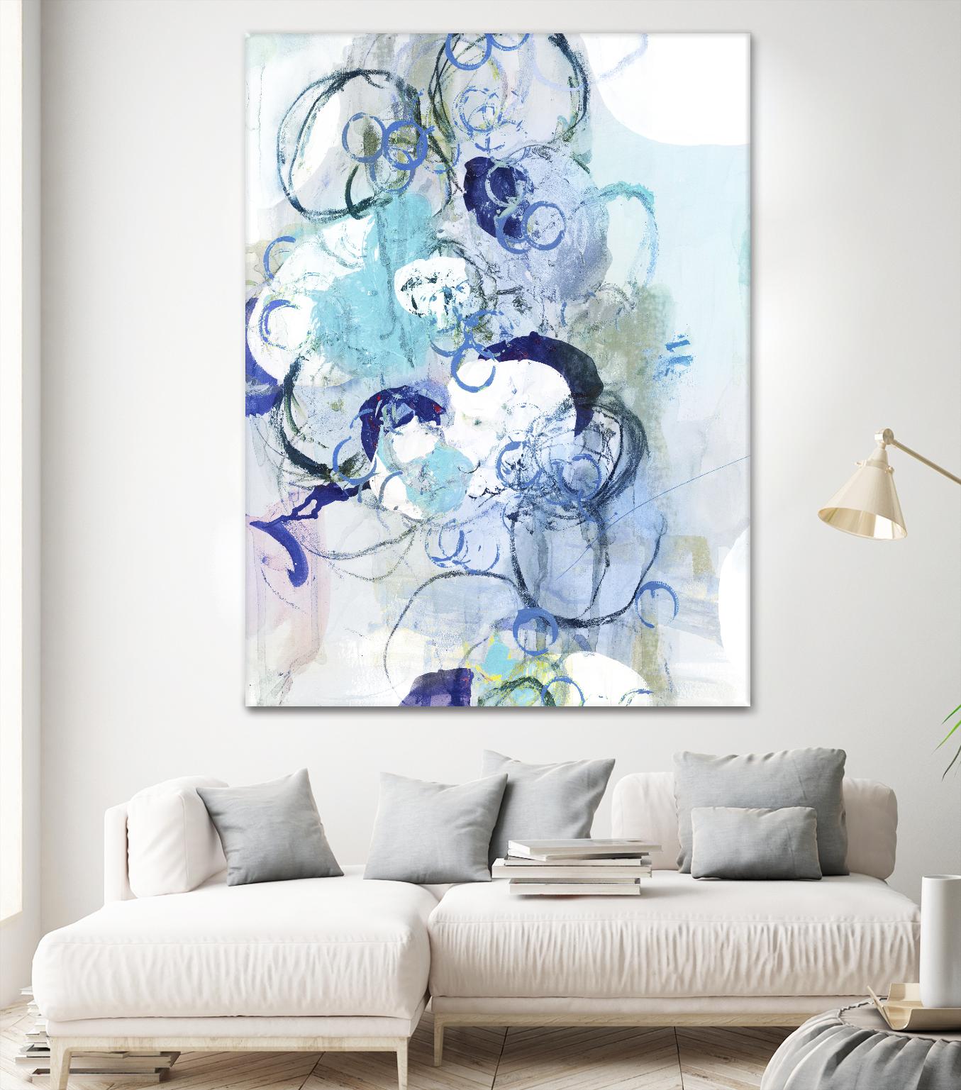 Aqua I by Kathryn Neale on GIANT ART - blue abstract