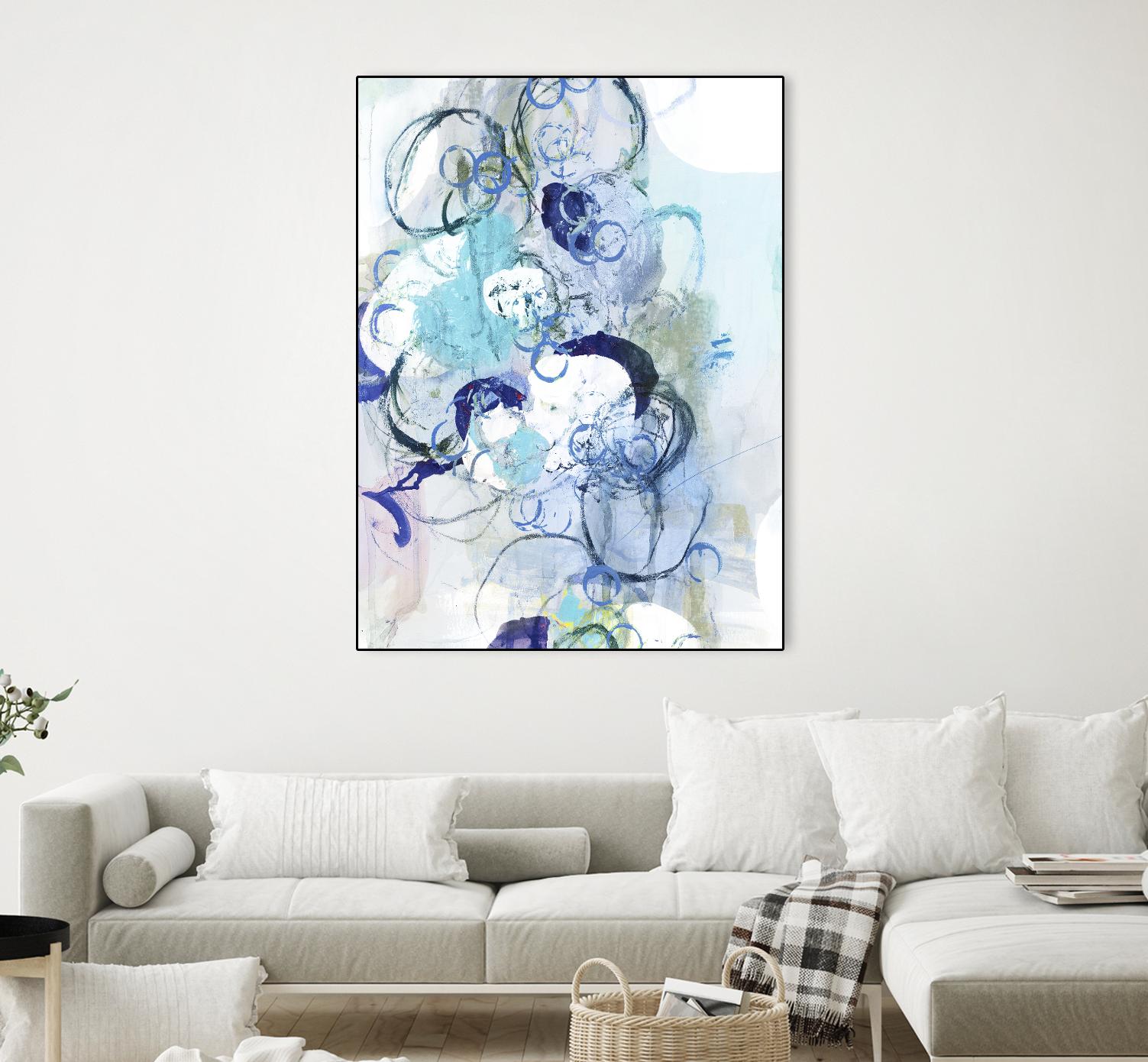 Aqua I by Kathryn Neale on GIANT ART - blue abstract