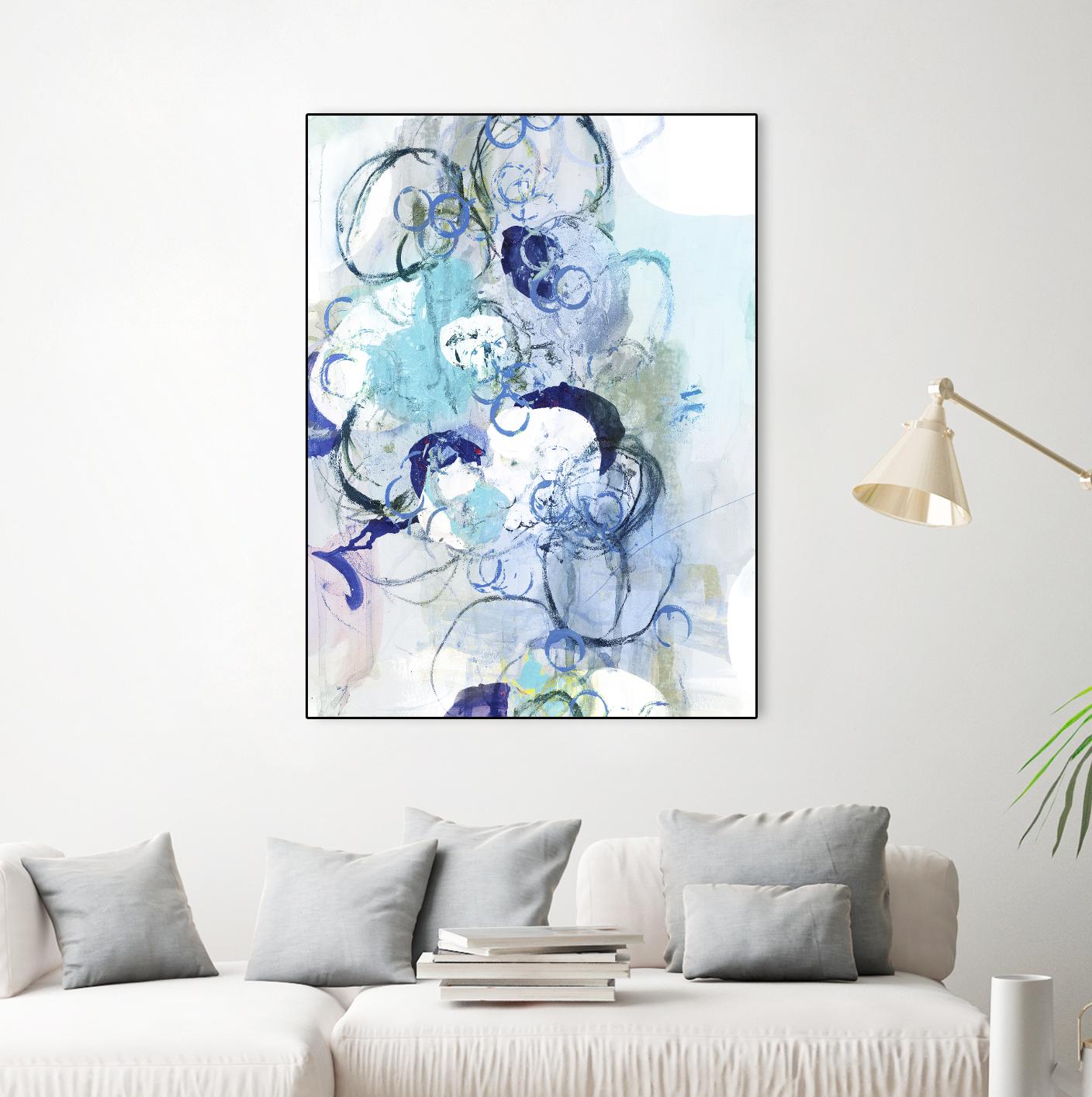 Aqua I by Kathryn Neale on GIANT ART - blue abstract