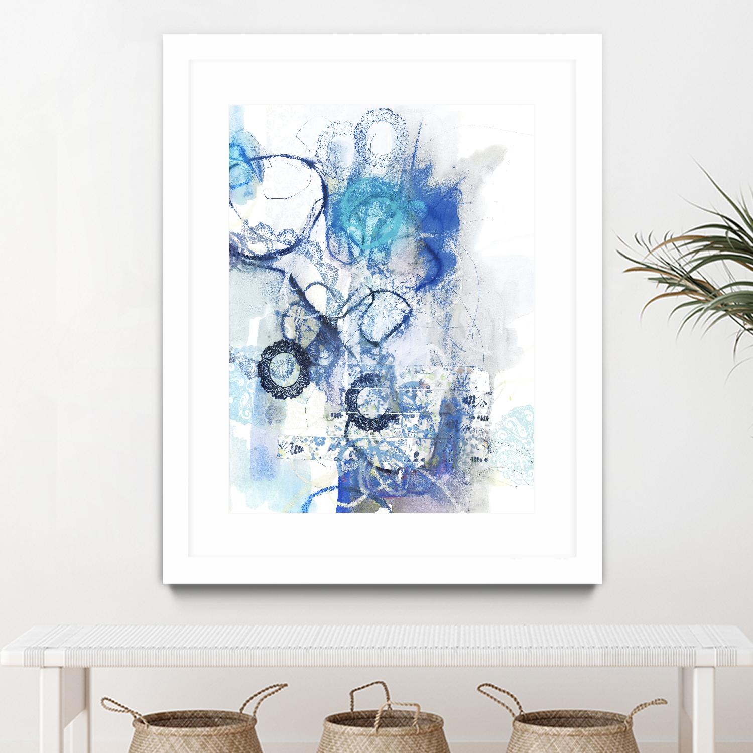 Aqua II by Kathryn Neale on GIANT ART - white abstract