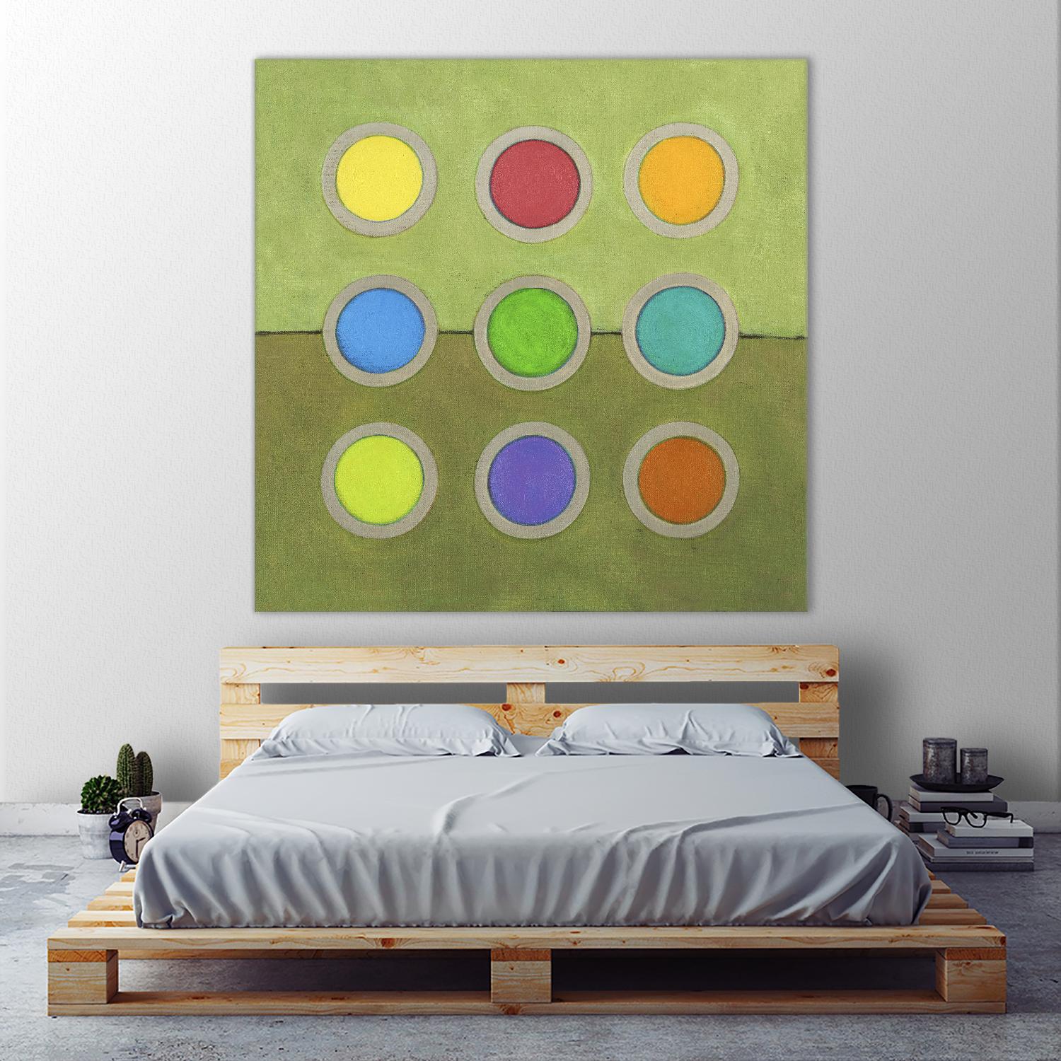 Circle Grid I by Darlene Kulig on GIANT ART - grey abstract