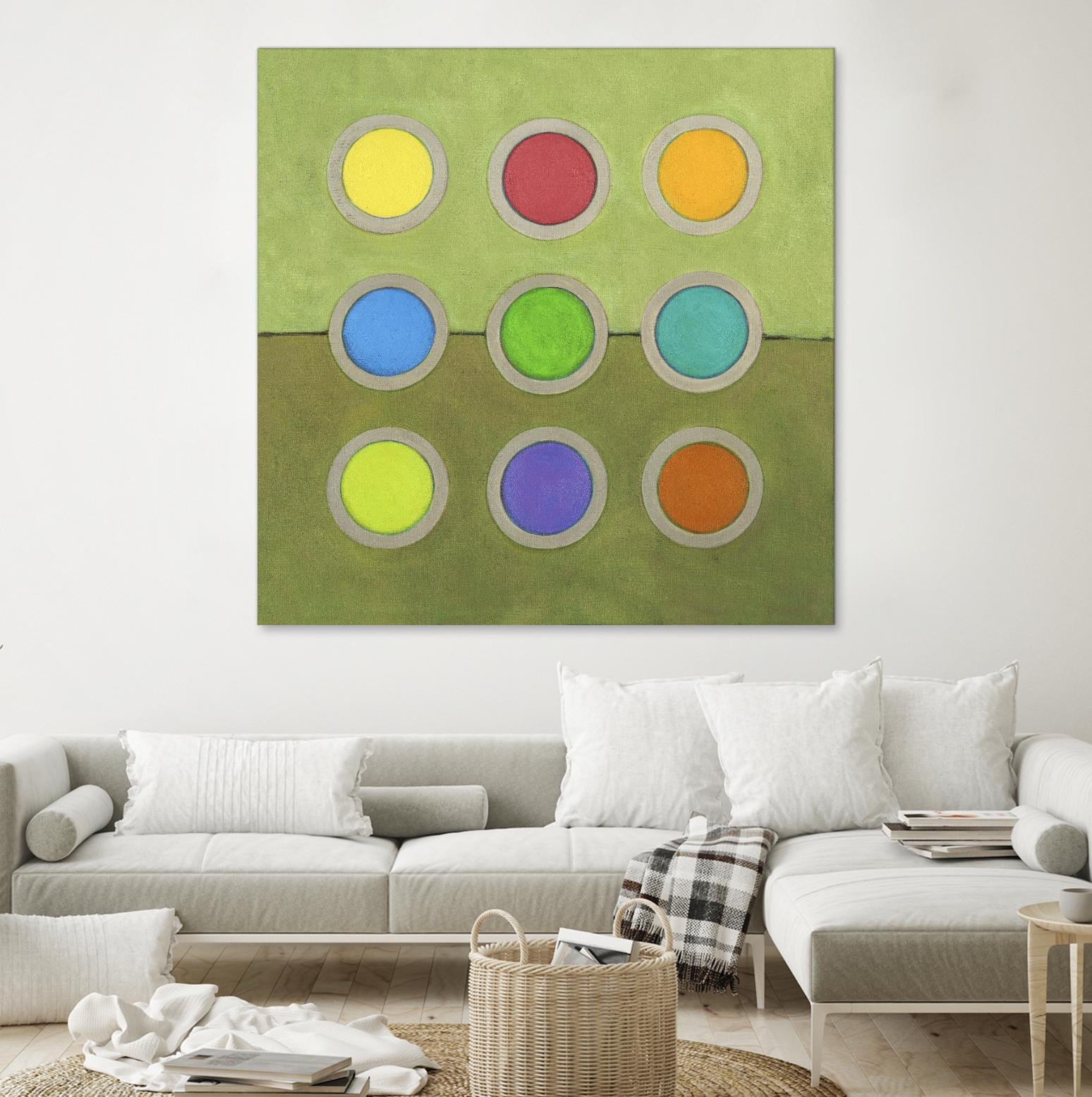 Circle Grid I by Darlene Kulig on GIANT ART - grey abstract